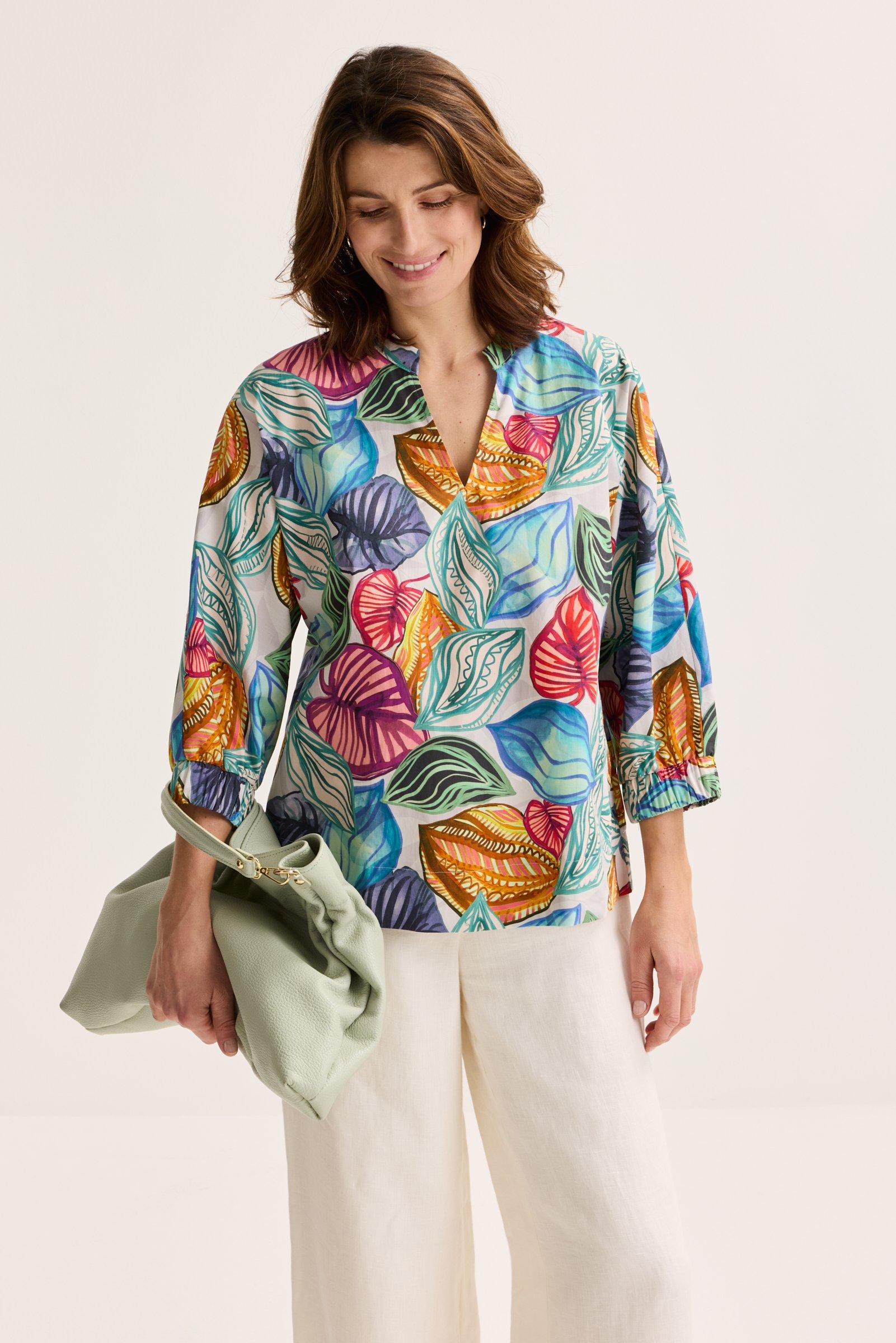 Vleermuisblouse in popeline - null - may