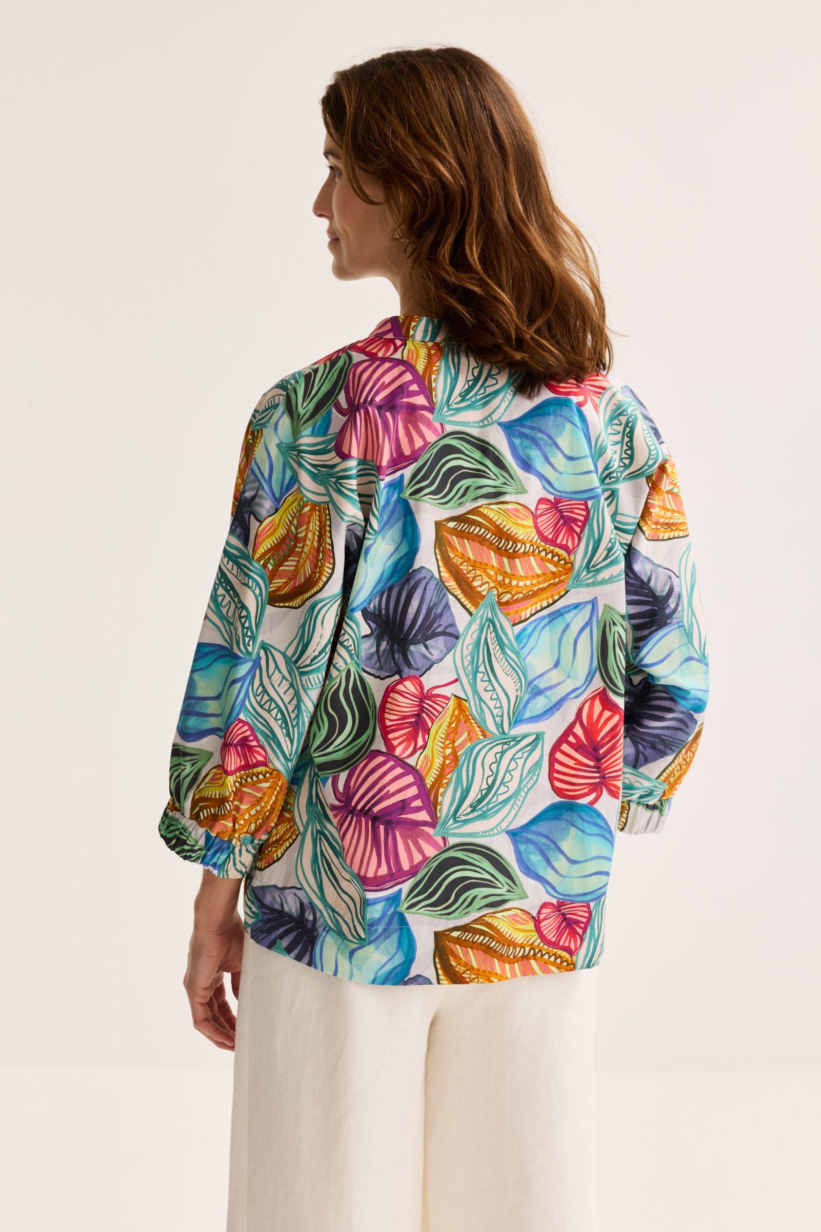 Hemden - Vleermuisblouse in popeline