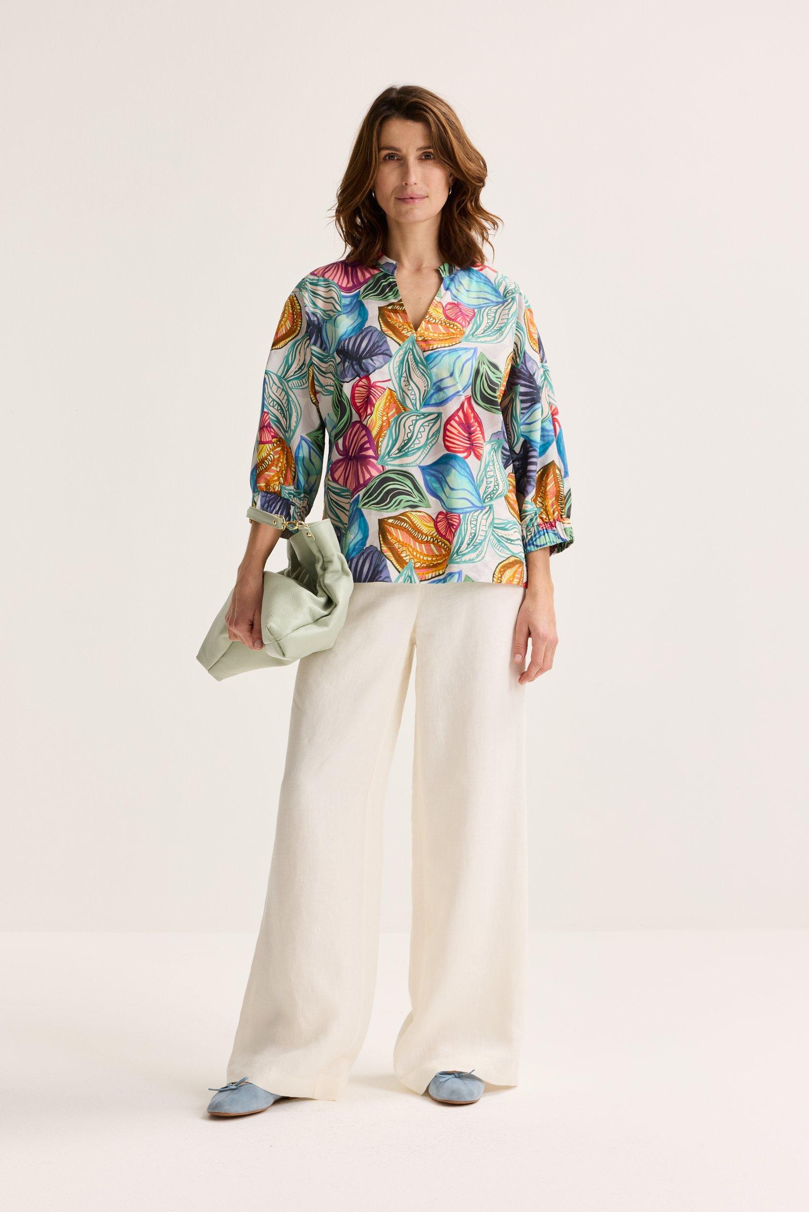 Hemden - Vleermuisblouse in popeline
