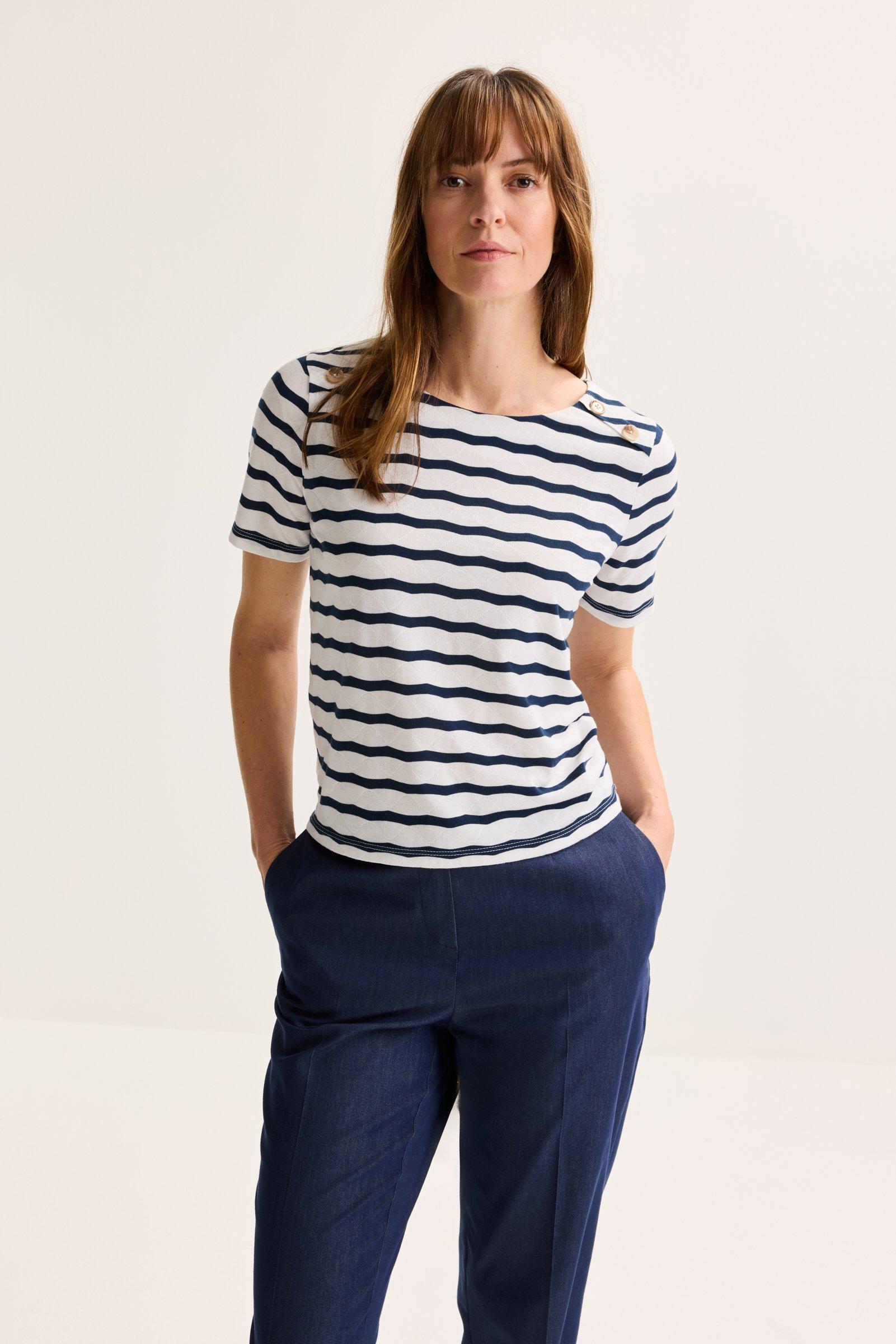 T-shirt met Bretonse streep - null - may