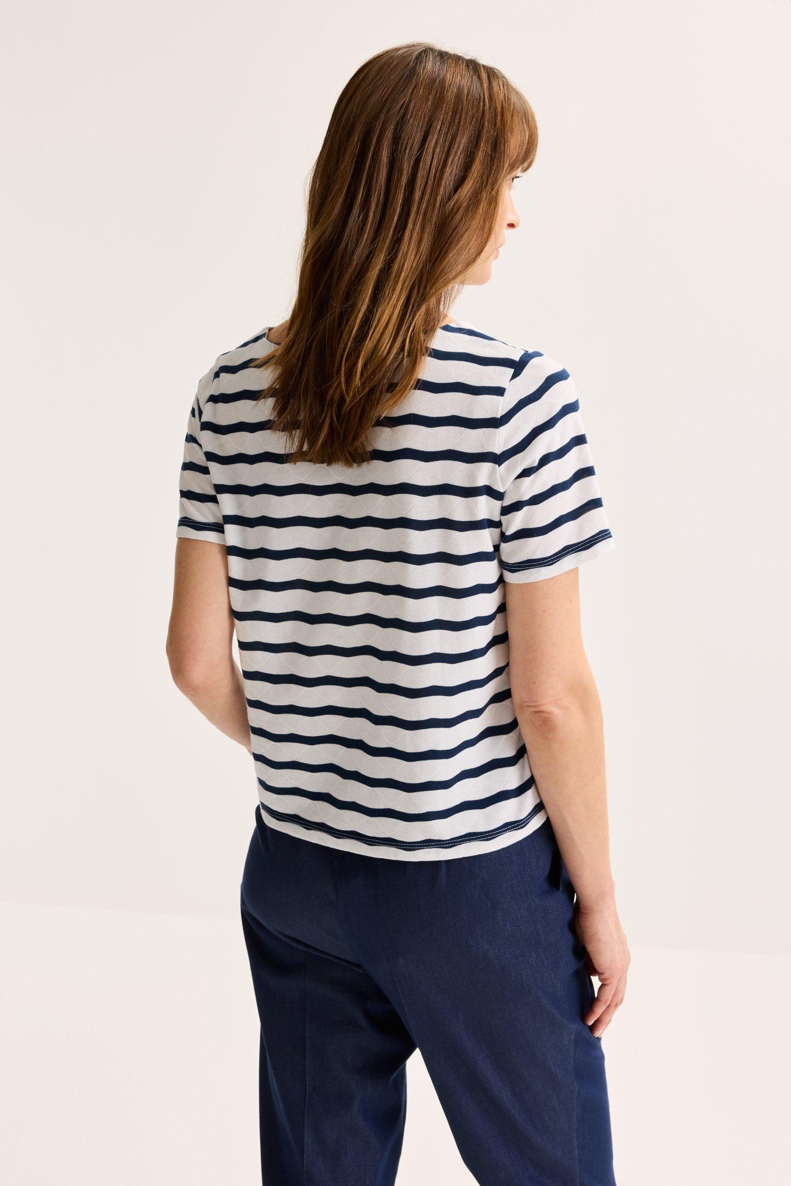 Sweatvest - T-shirt met Bretonse streep