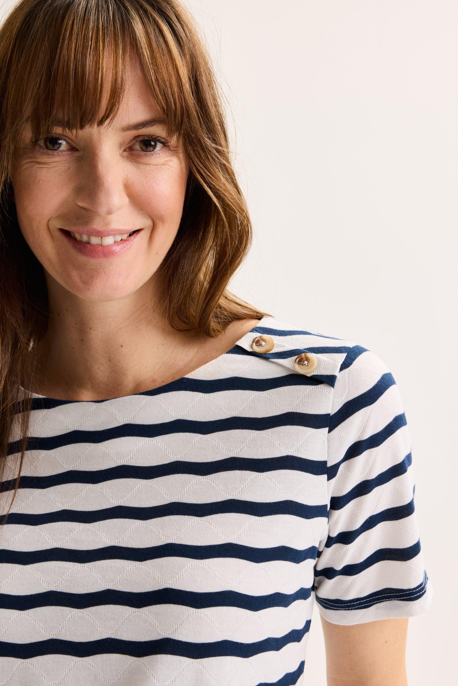 Sweatvest - T-shirt met Bretonse streep