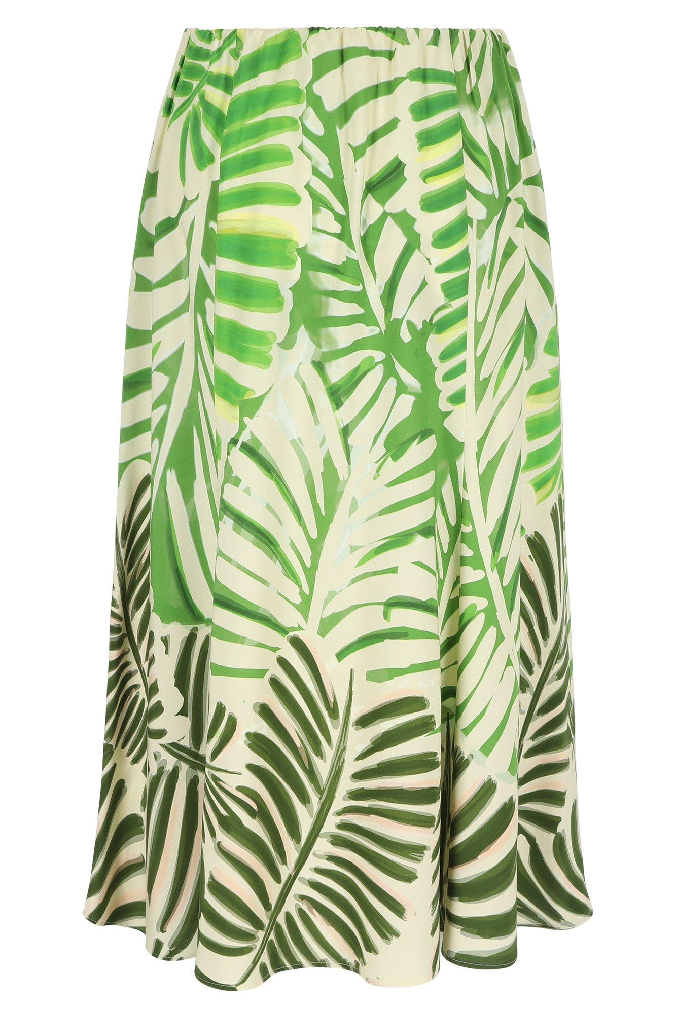 Rokken - A-lijn midirok met palmprint