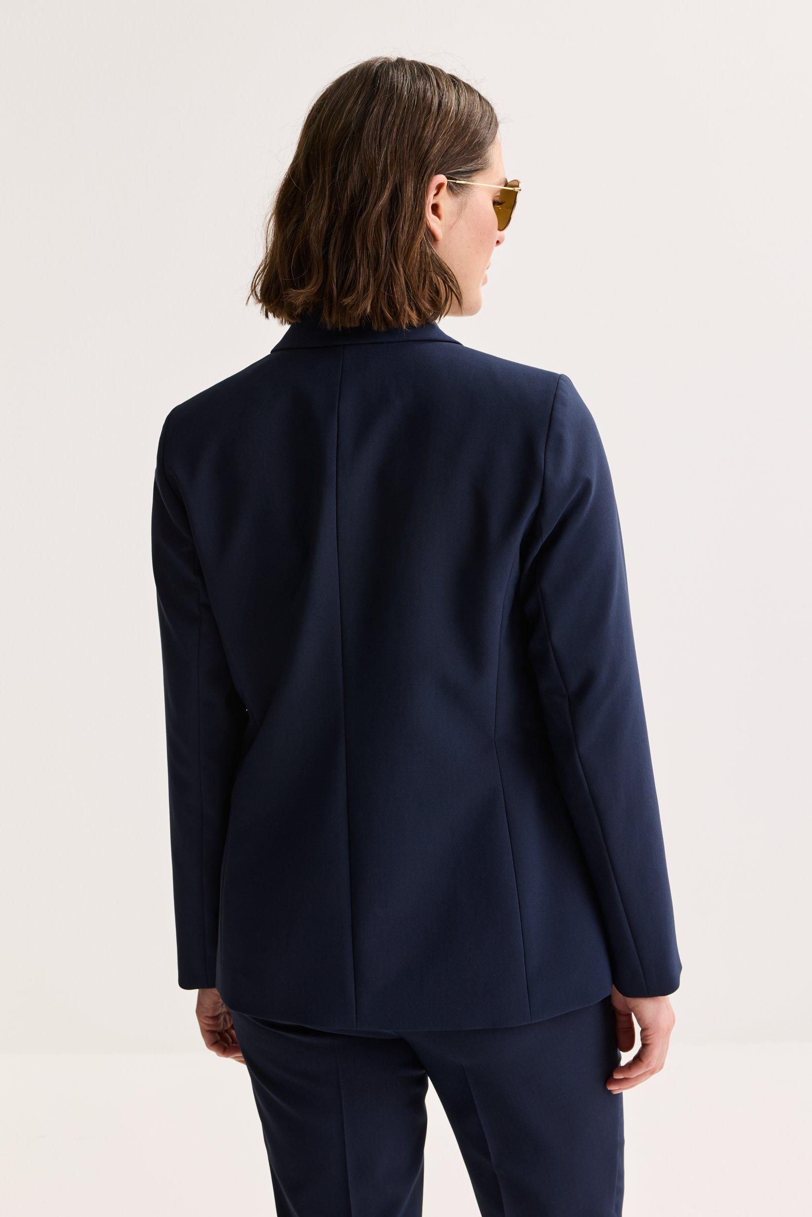 Lange blazer met stretch - null - may