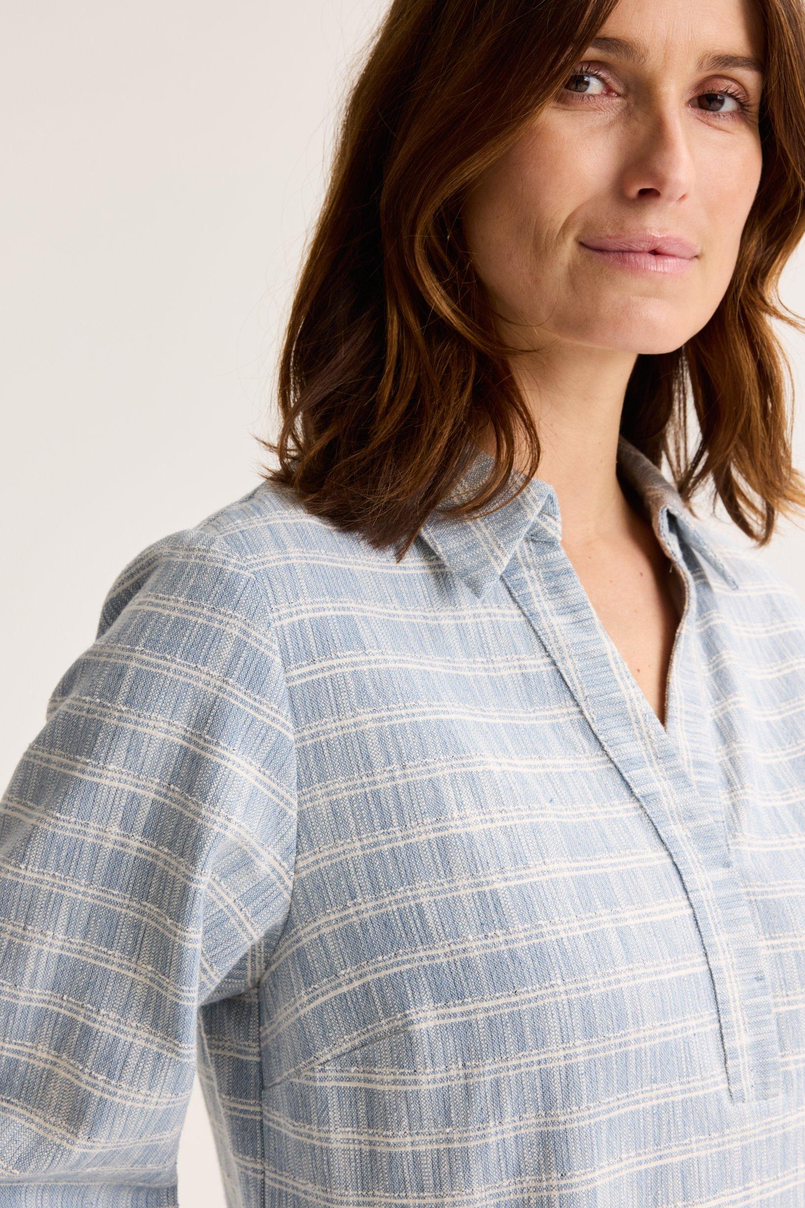 Robes - Robe polo droite en mélange coton