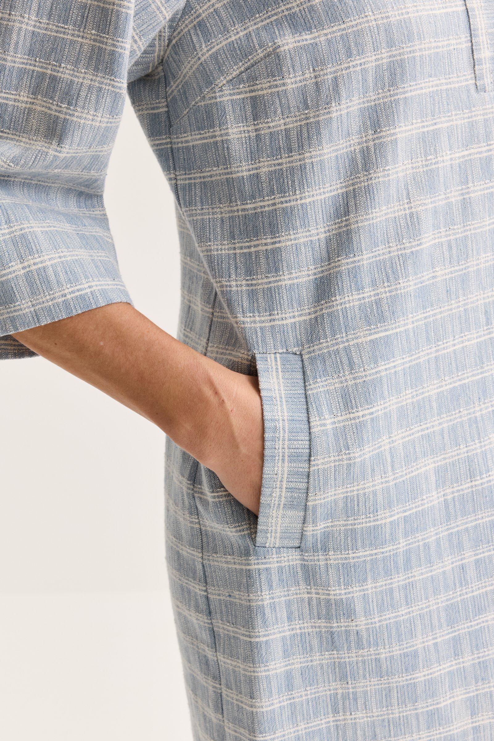 Robes - Robe polo droite en mélange coton