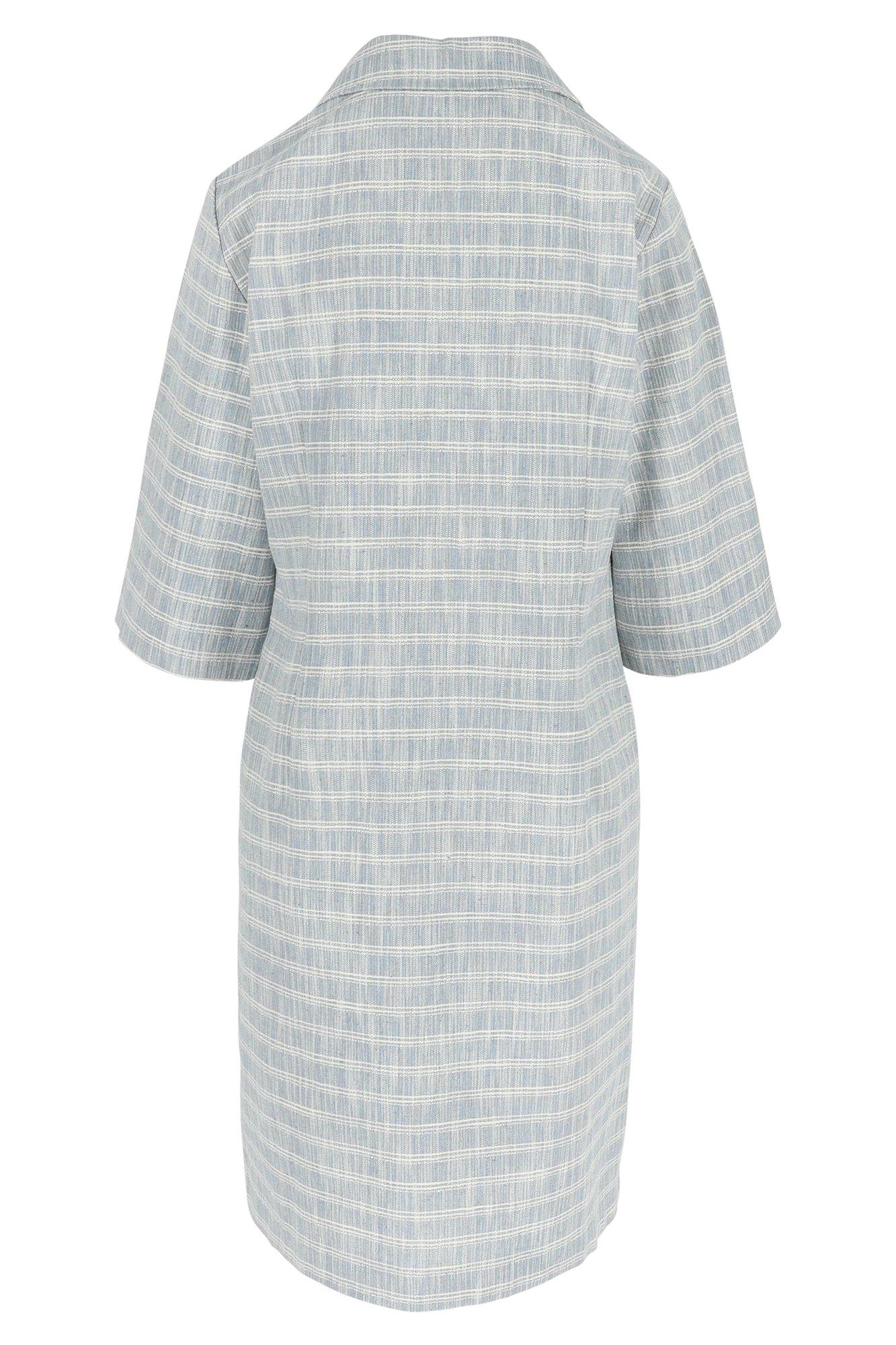 Robes - Robe polo droite en mélange coton