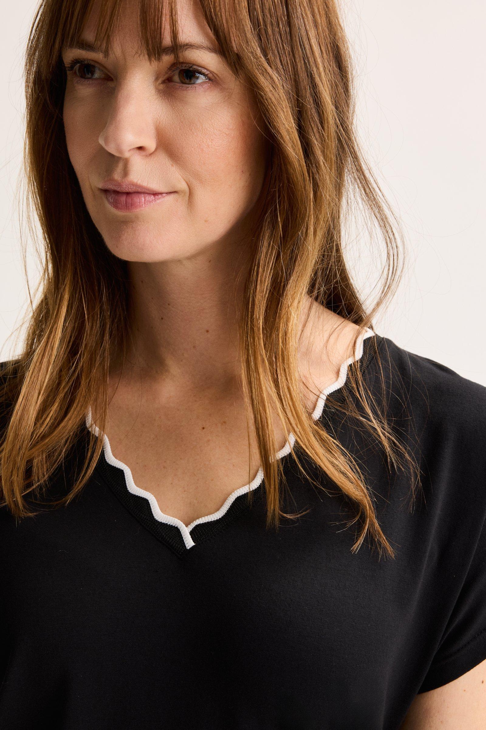 Sweatvest - Blouse en jersey à col en V manches tombantes