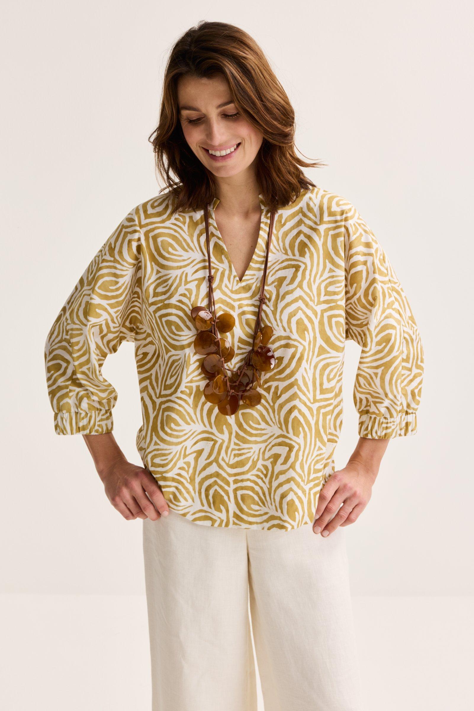 Chemises - Blouse chauve-souris en coton