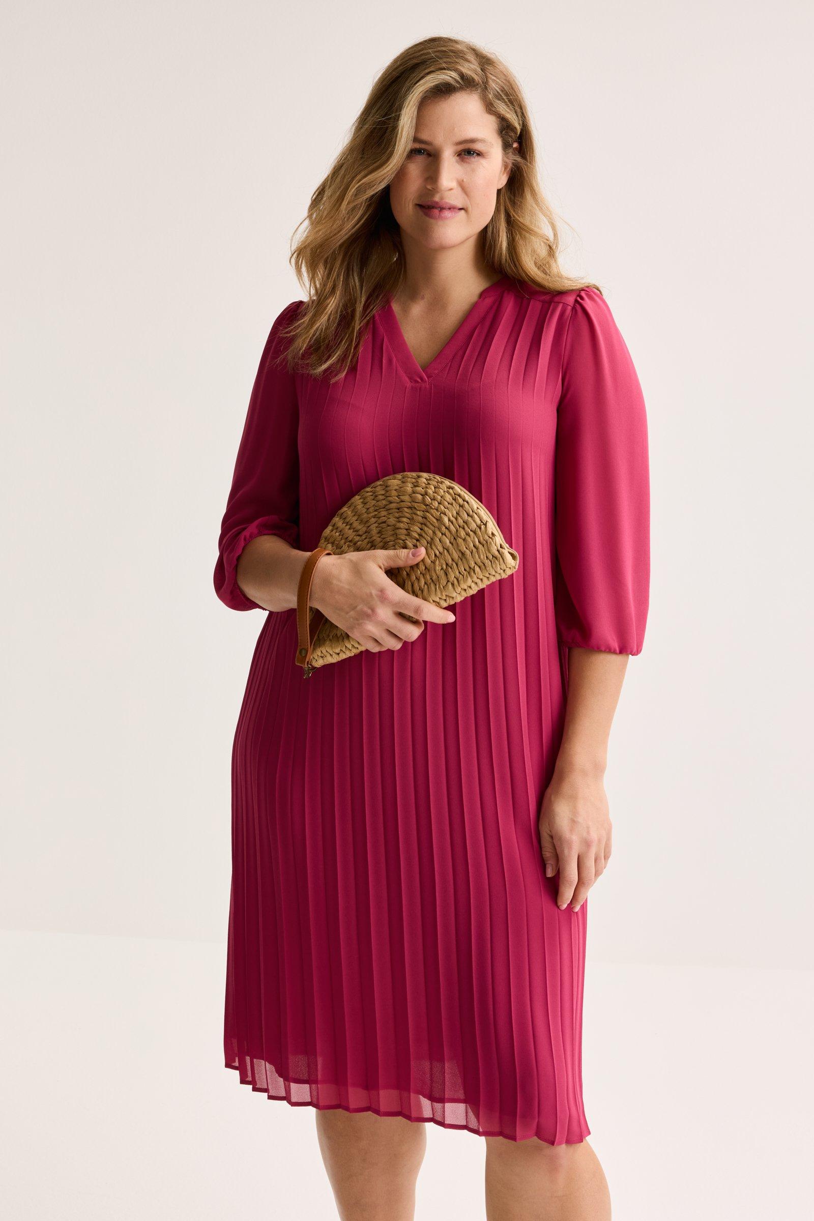 Plisséjurk in voile