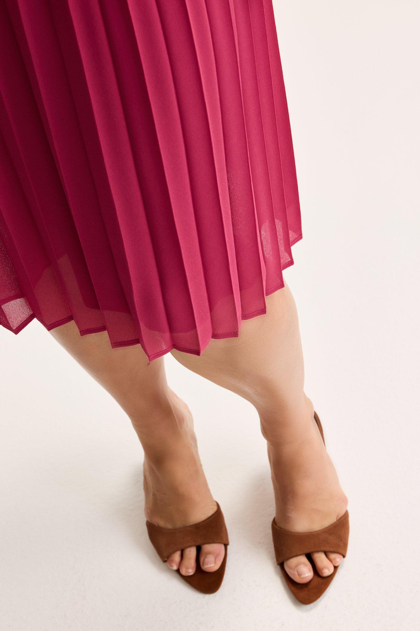 Kleedjes - Plisséjurk in voile