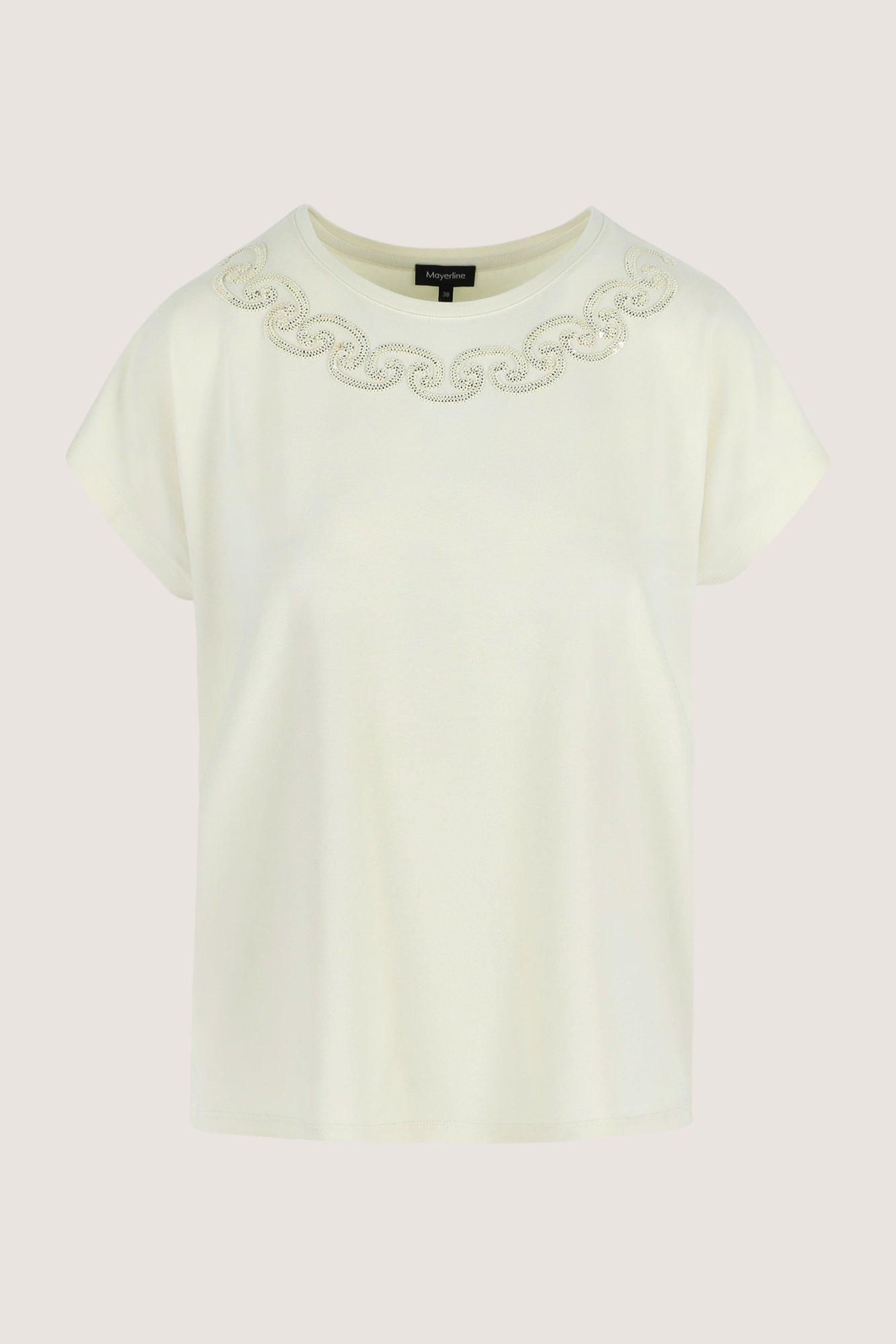 Sweatvest - T-shirt met glanzende fries