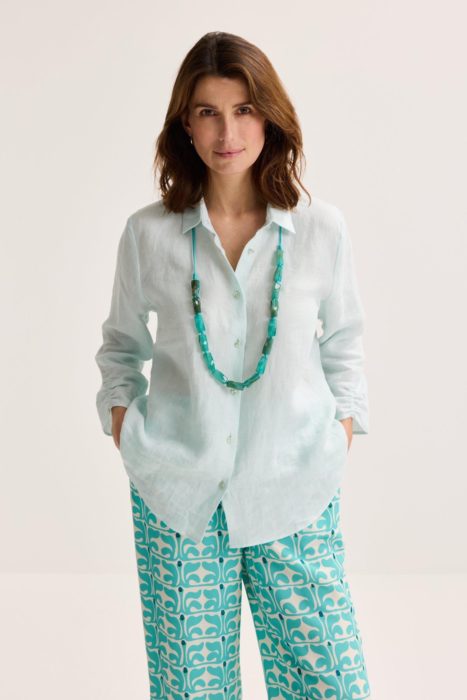 Hemdblouse in zuiver linnen