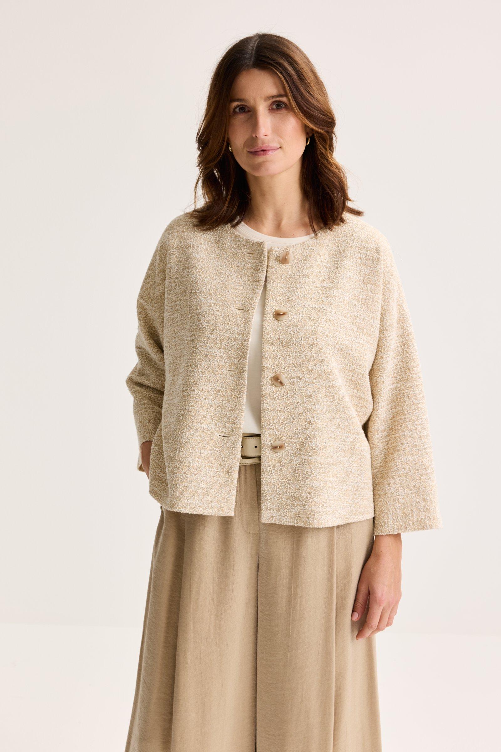 Vleermuisjasje in jersey tweed met lurex - null - may