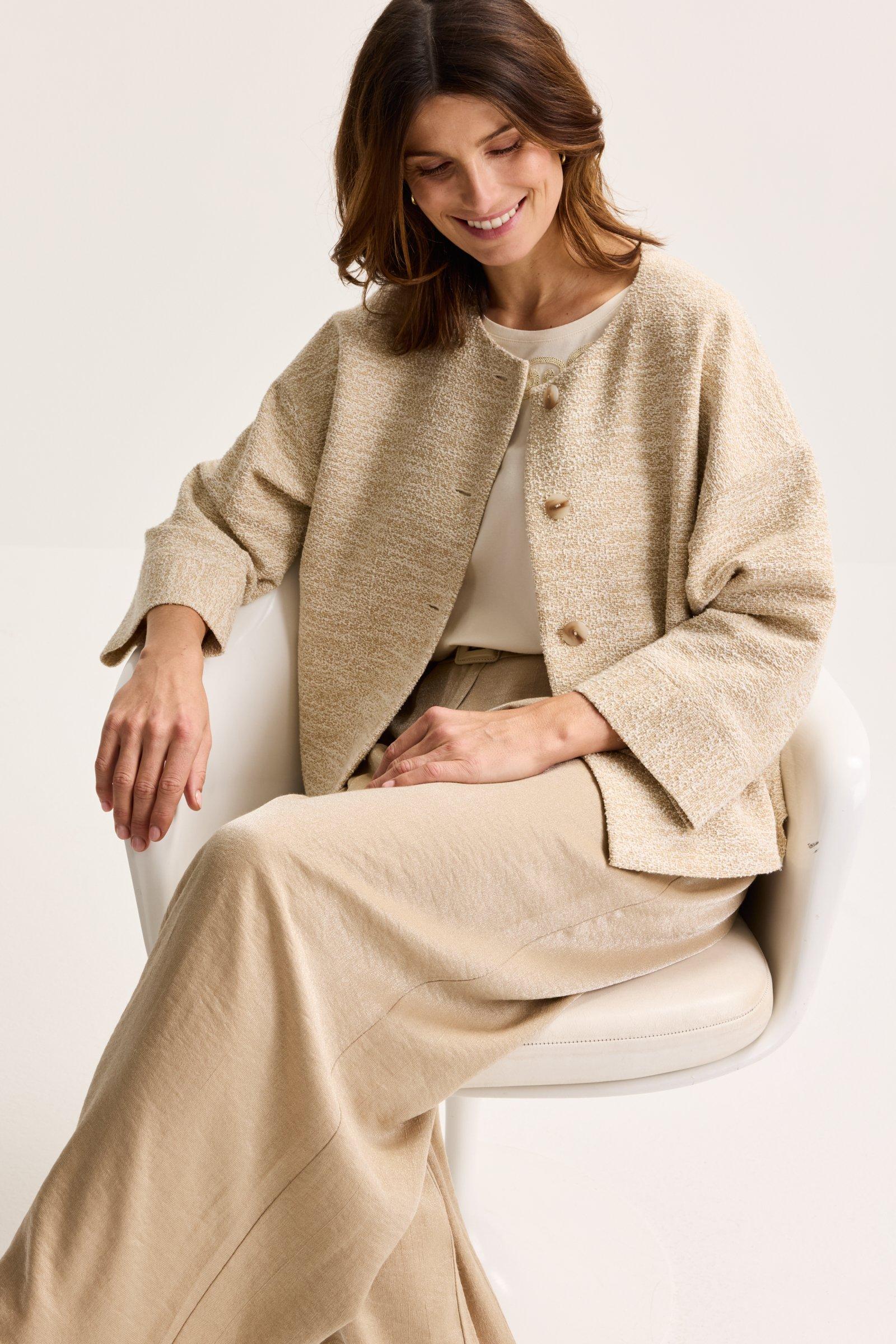 Blazers - Vleermuisjasje in jersey tweed met lurex