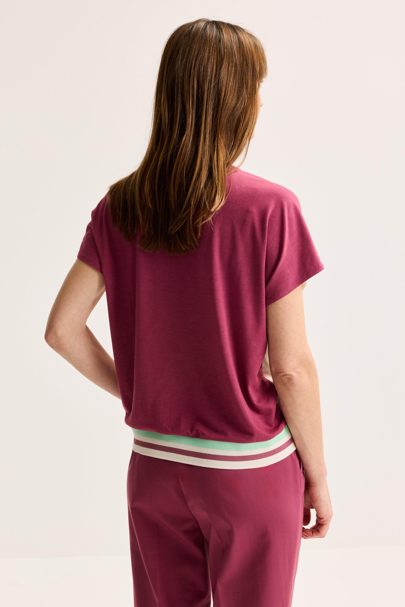 Sweatvest - Blouse-T-shirt à devant en satin