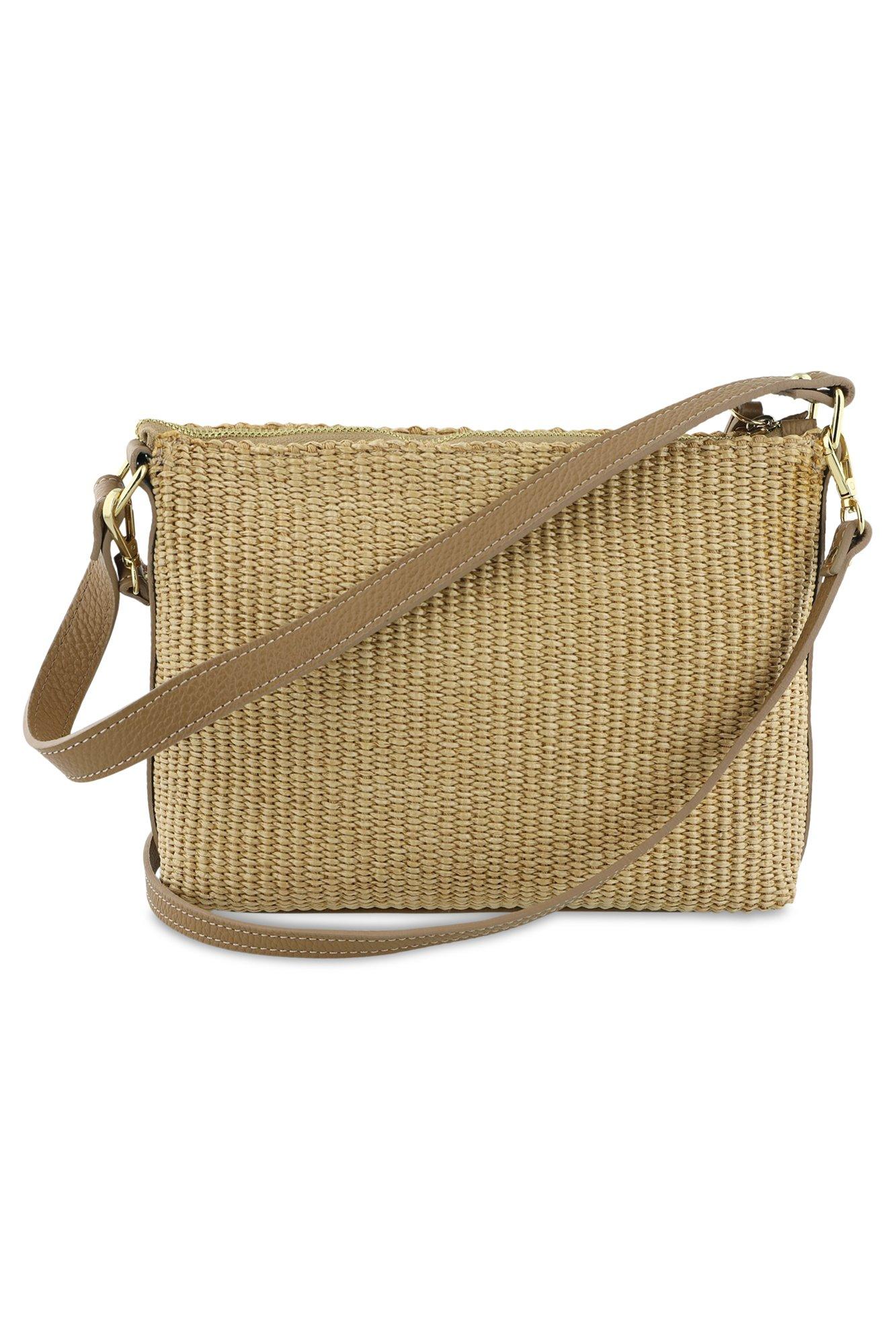 Babyspulletjes - Rieten tas met leren riem