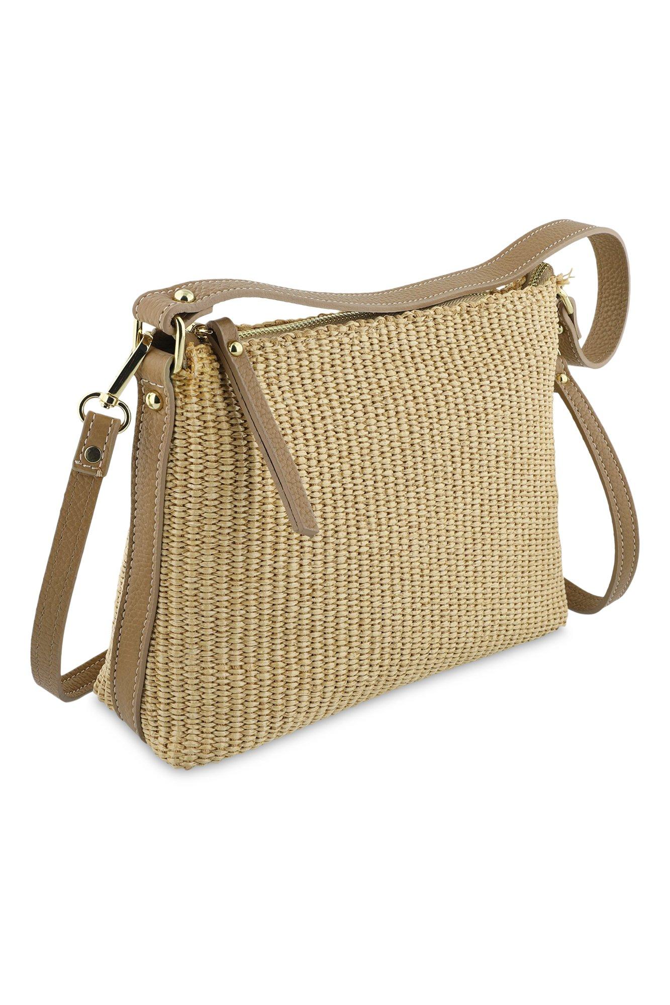Babyspulletjes - Rieten tas met leren riem
