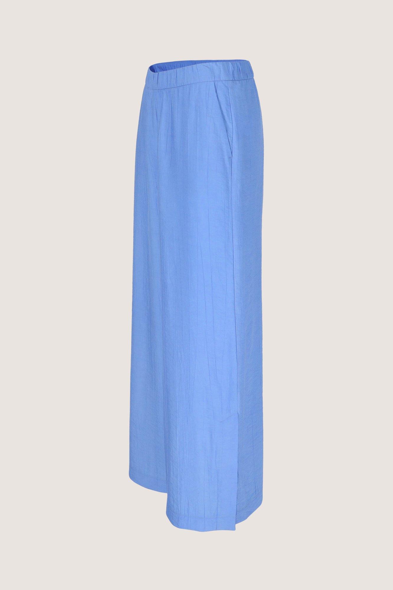 Broeken - Crinkle broek met hoge zijsplitten