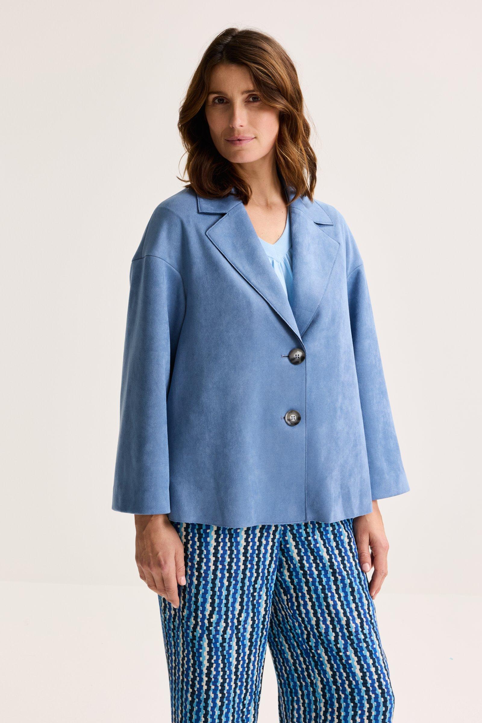 Veste courte évasée en alcantara - null - may
