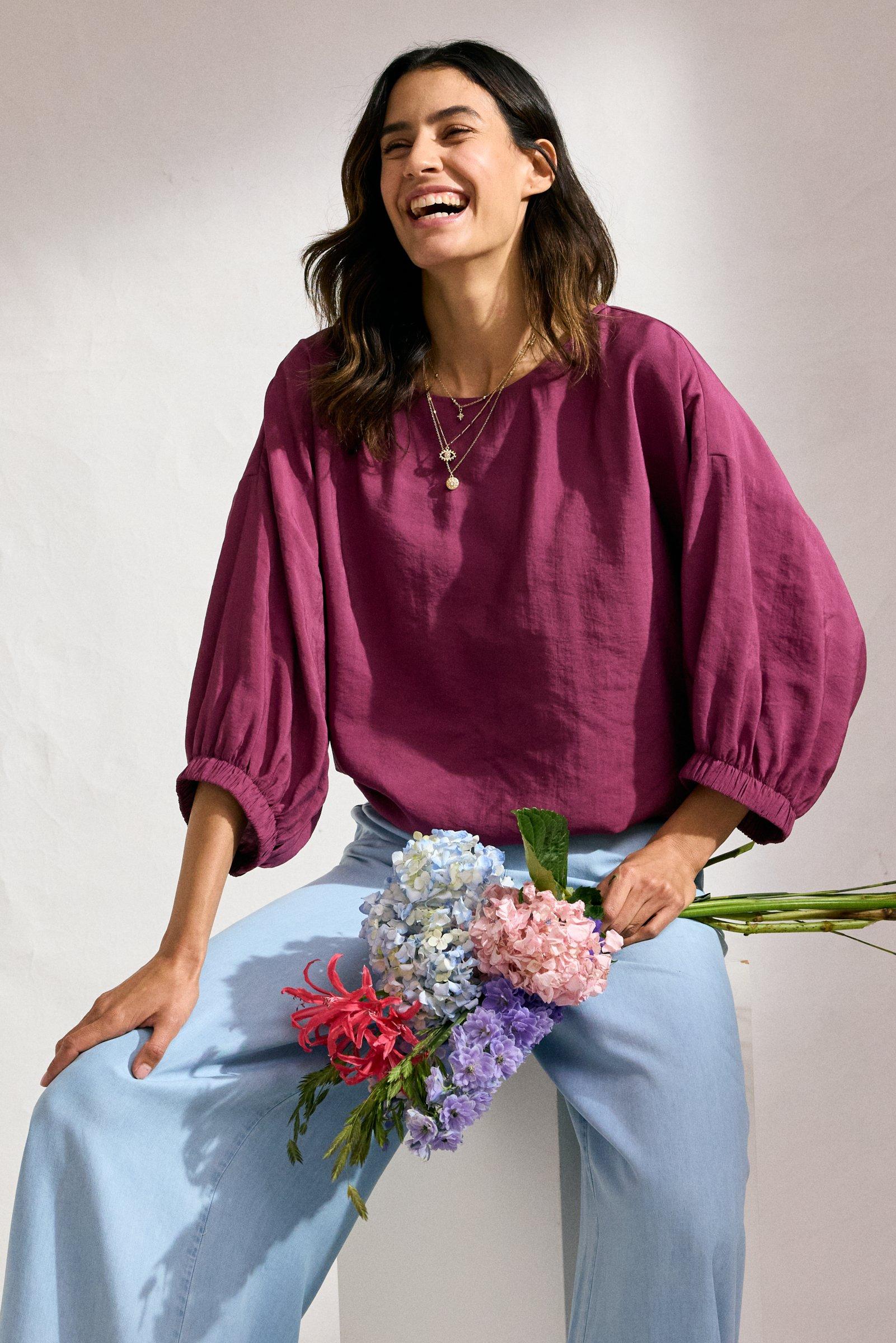 Chemises - Blouse chauve-souris sur élastique
