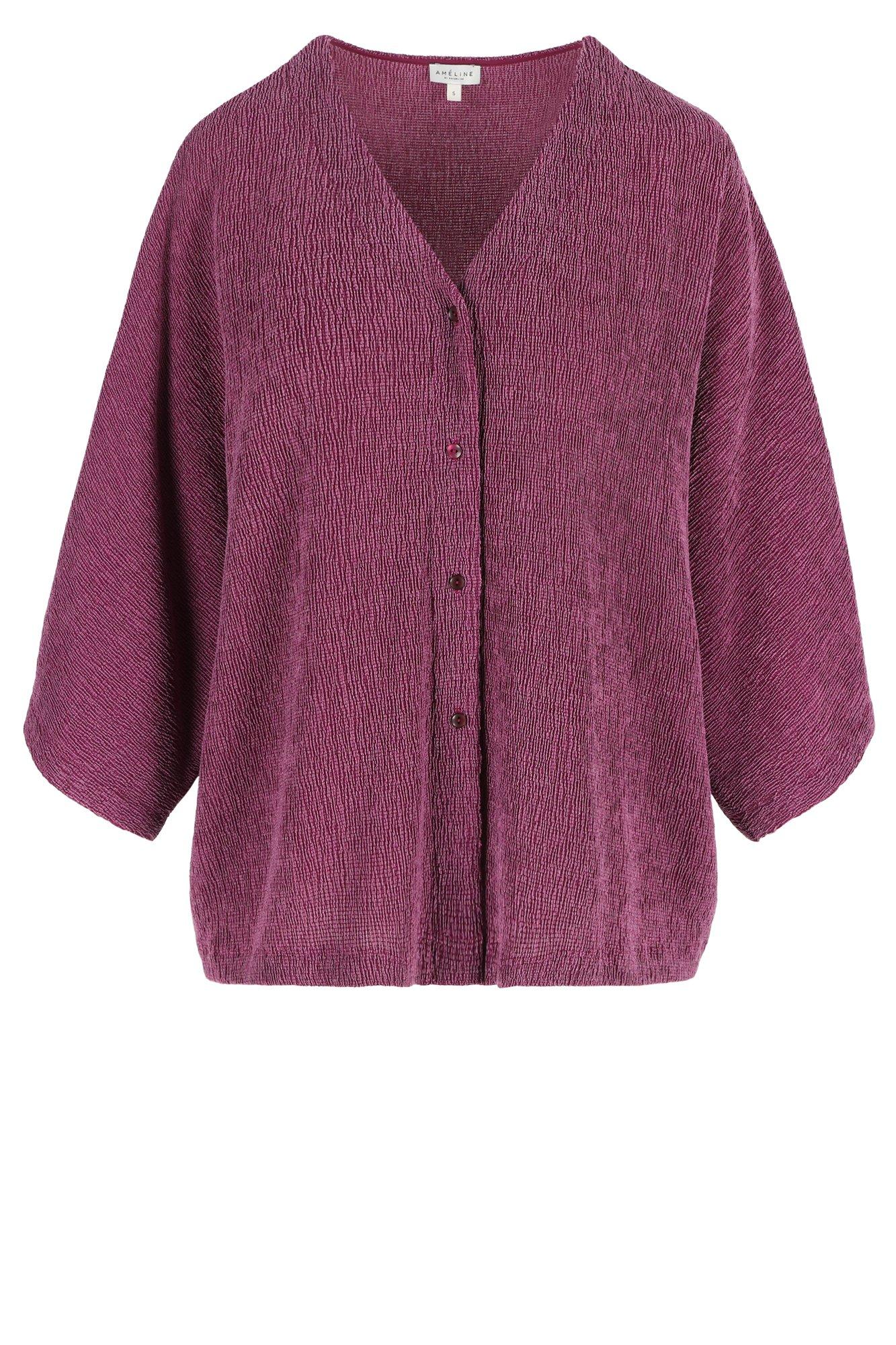 Blouse chauve-souris en tissu relief extensible - null - ame