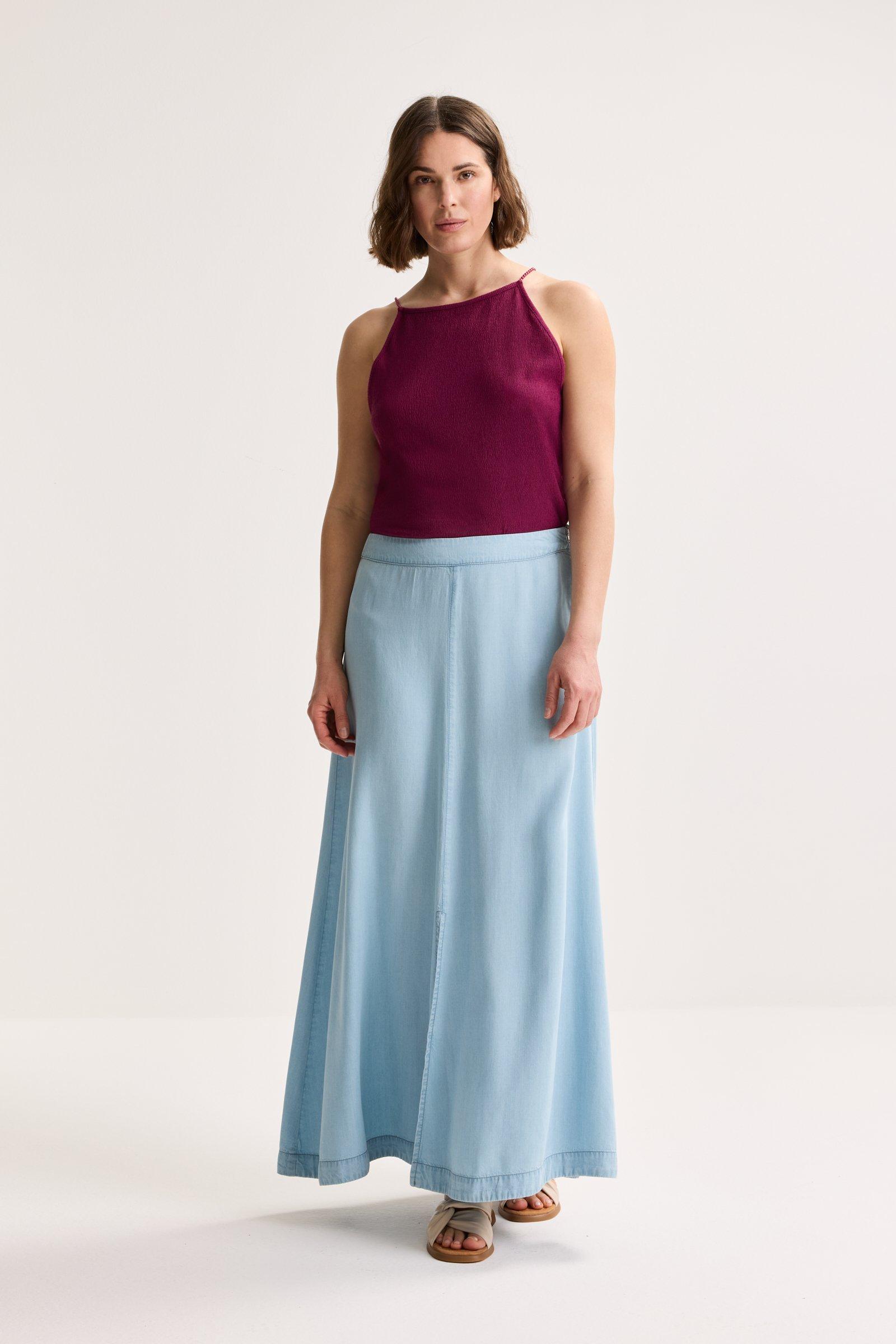 Jupes - Maxijupe évasée en jeans lyocell