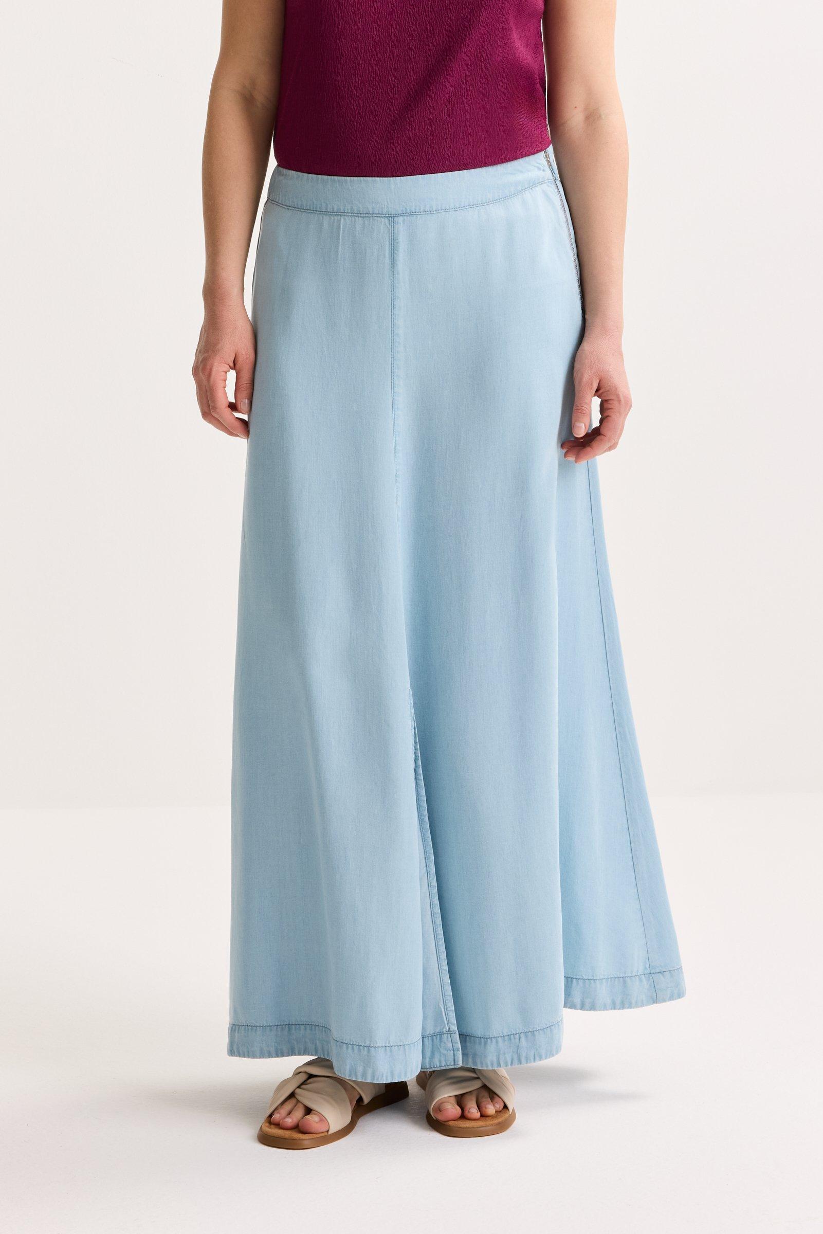 Jupes - Maxijupe évasée en jeans lyocell