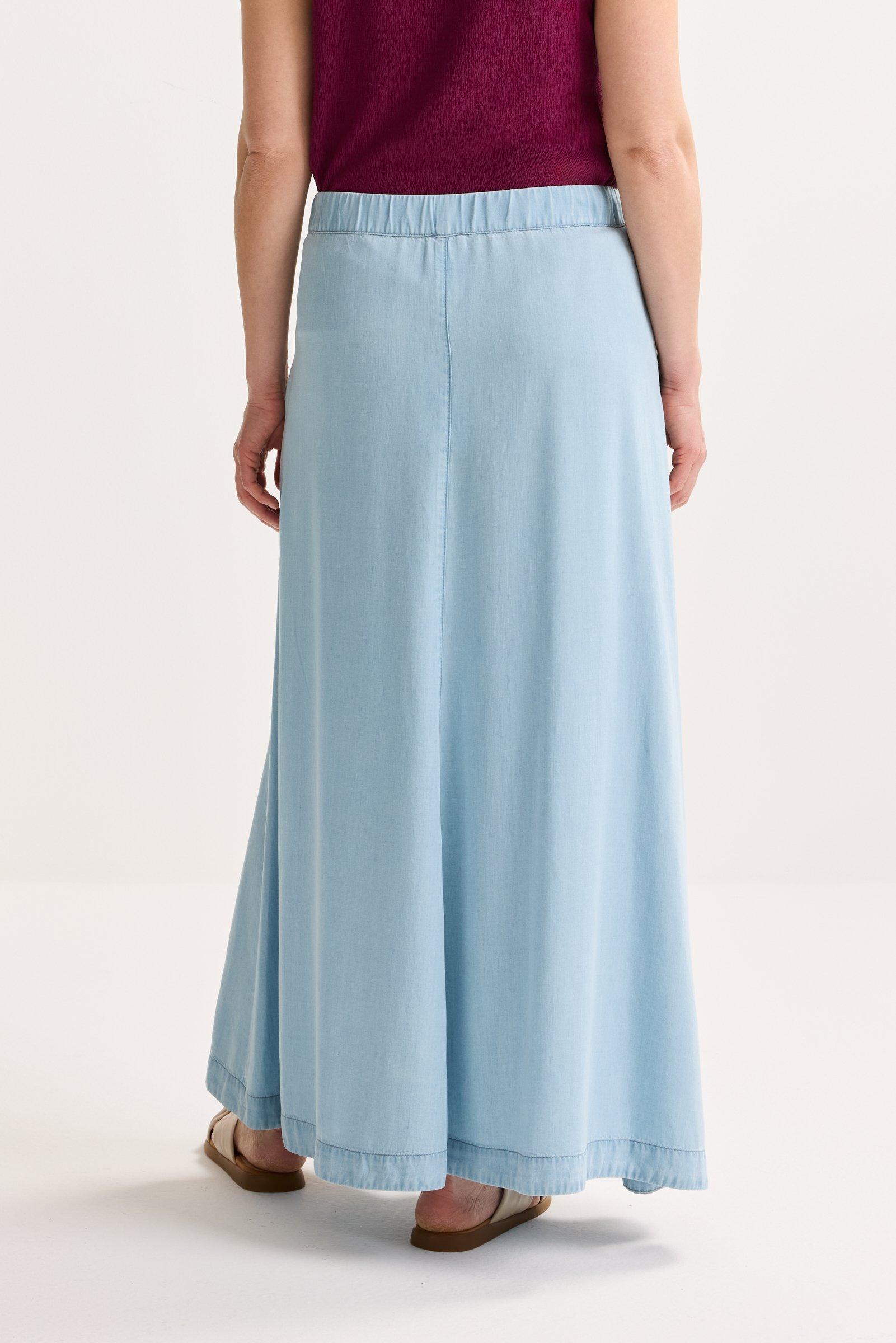 Jupes - Maxijupe évasée en jeans lyocell