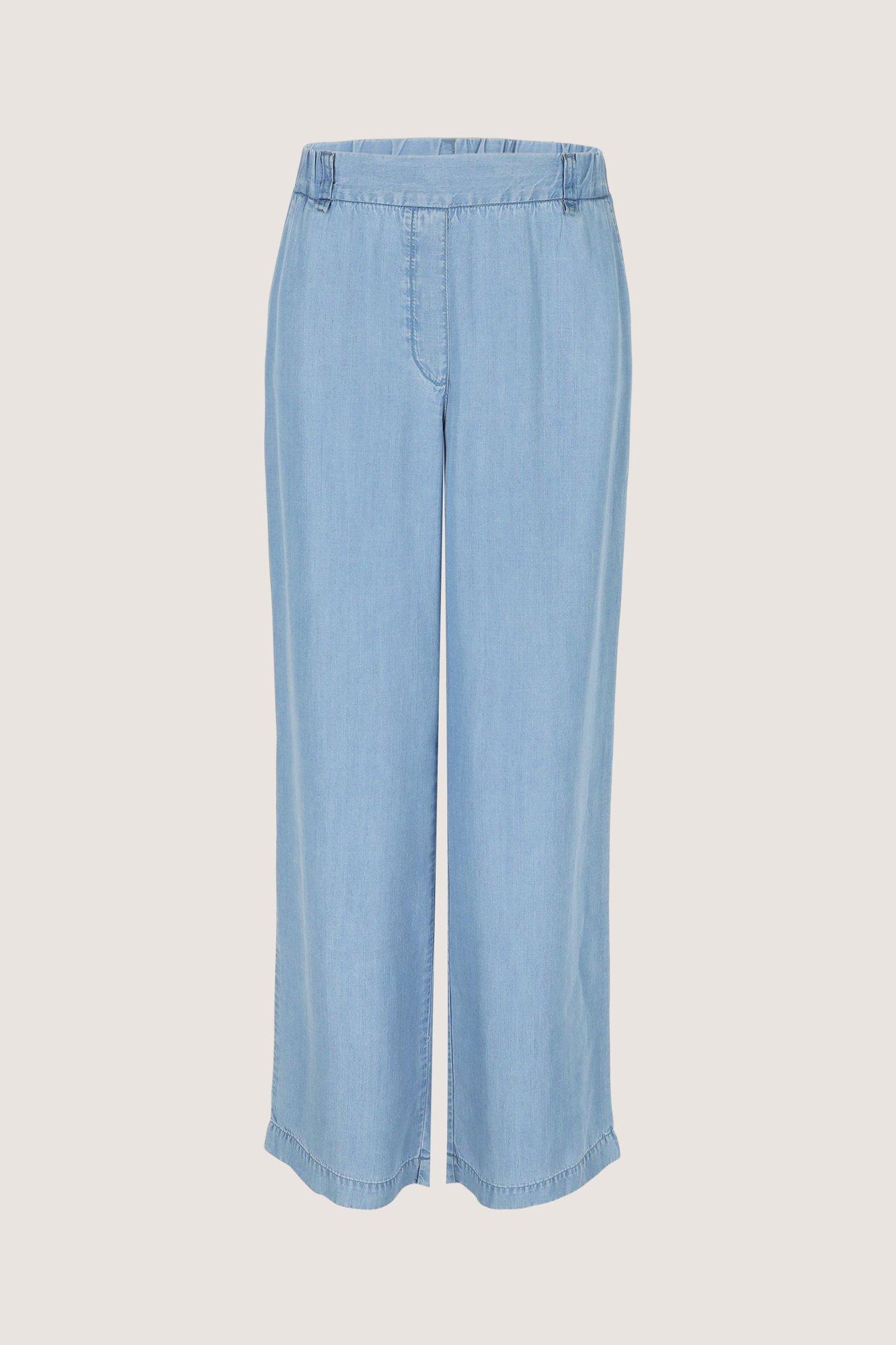 Broeken - Wijde jeans met elastische taille