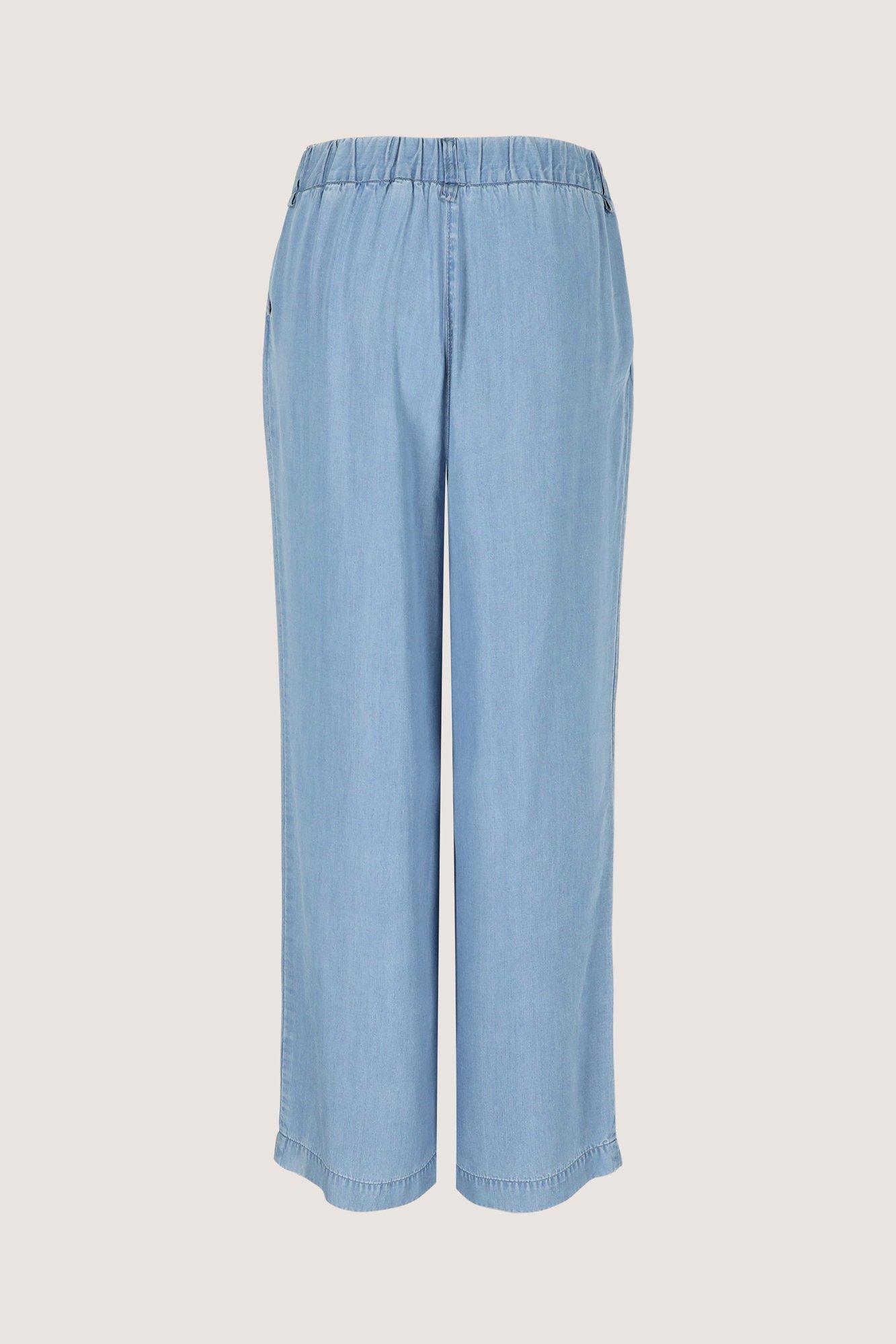 Broeken - Wijde jeans met elastische taille