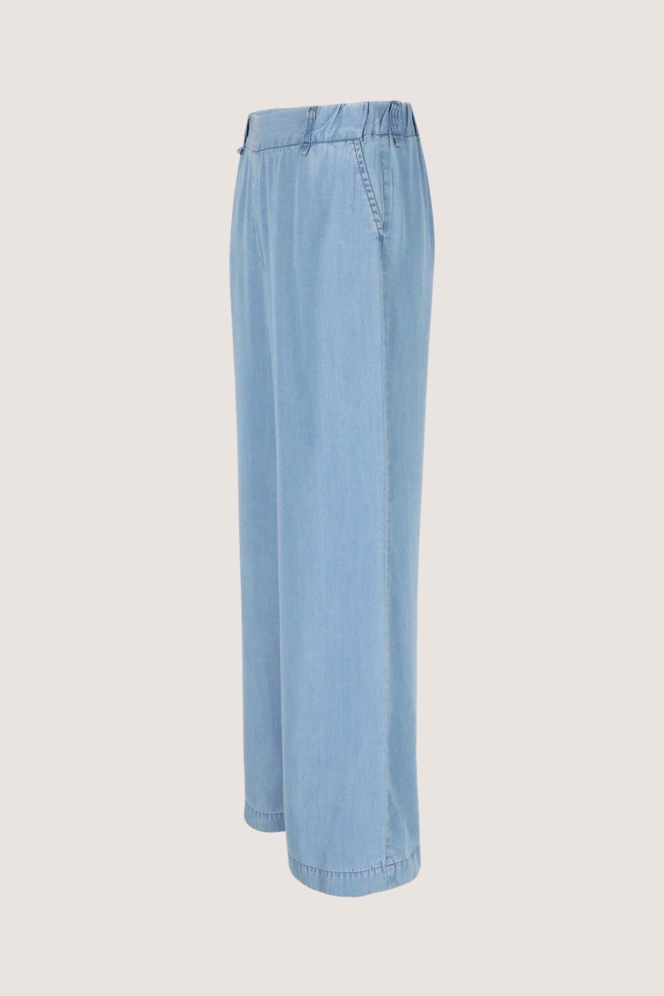 Broeken - Wijde jeans met elastische taille