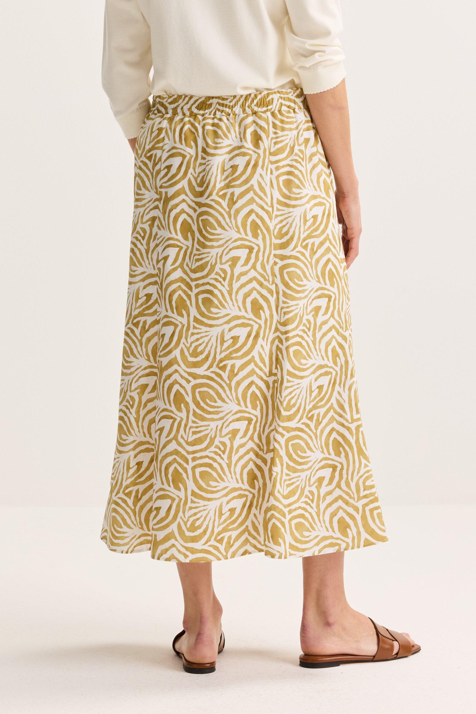 Jupes - Jupe évasée en coton à imprimé batik