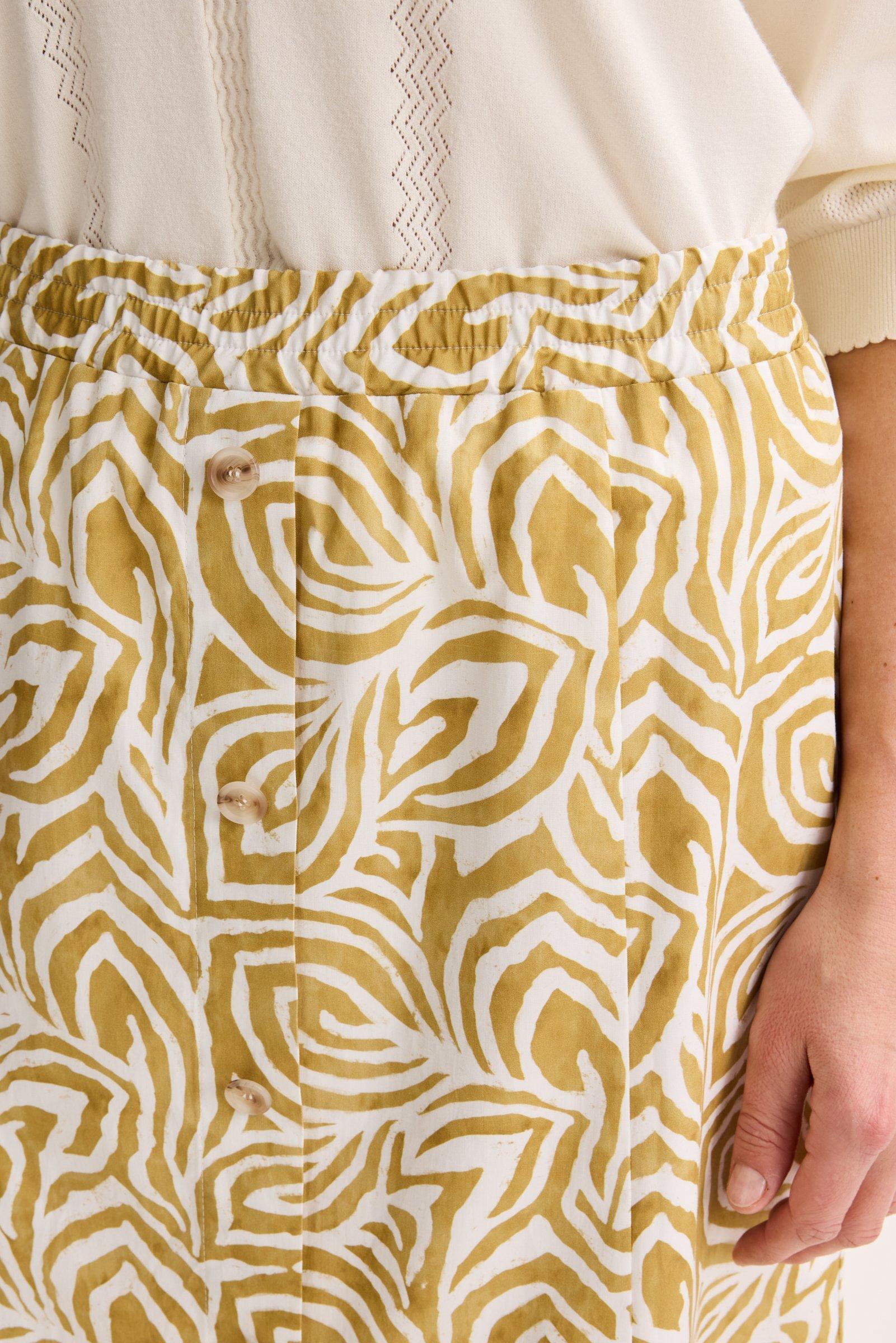 Jupes - Jupe évasée en coton à imprimé batik