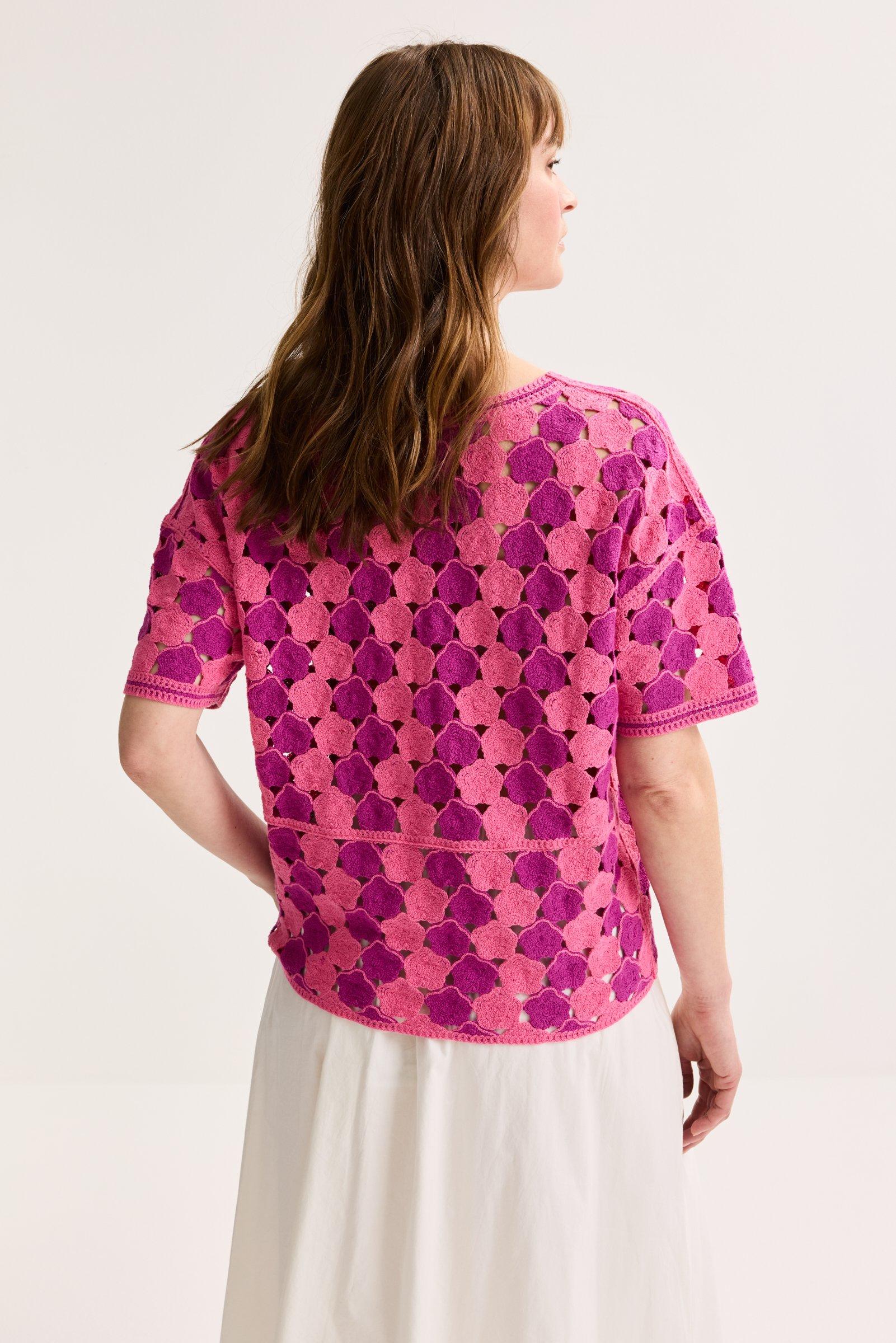 Pulls - Pull look crochet manches courtes