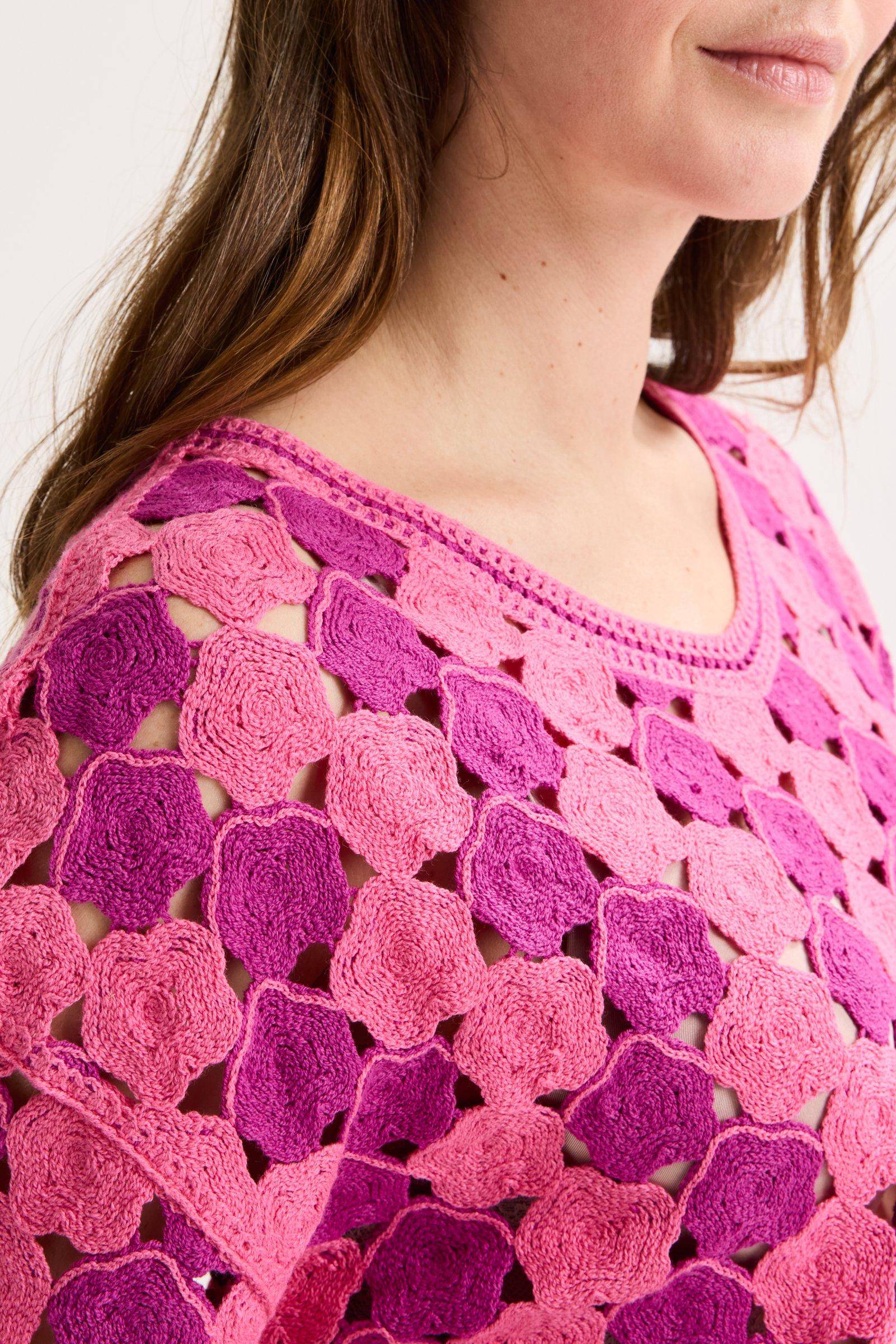Pulls - Pull look crochet manches courtes