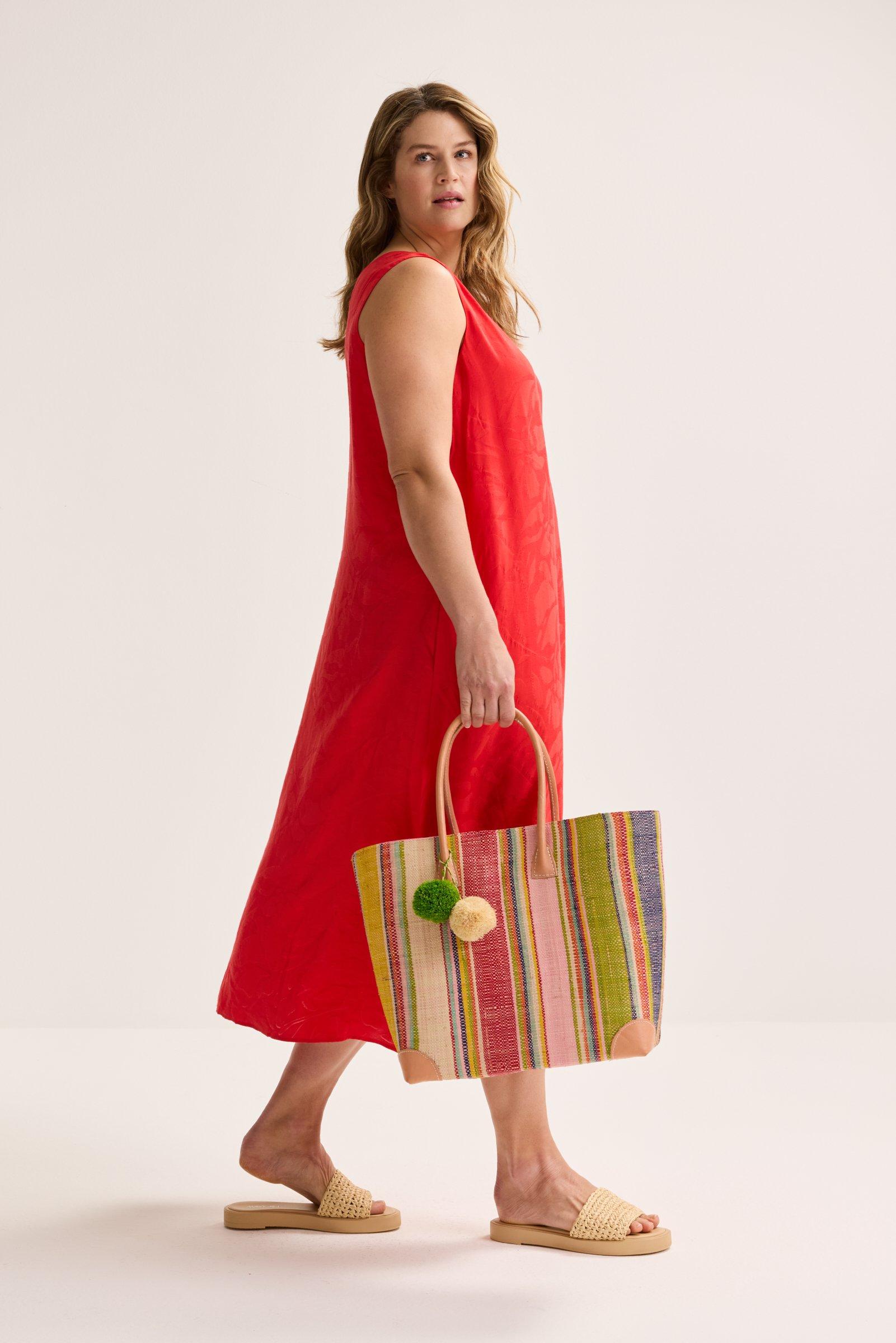 Kleedjes - A-lijnjurk in jacquard viscose