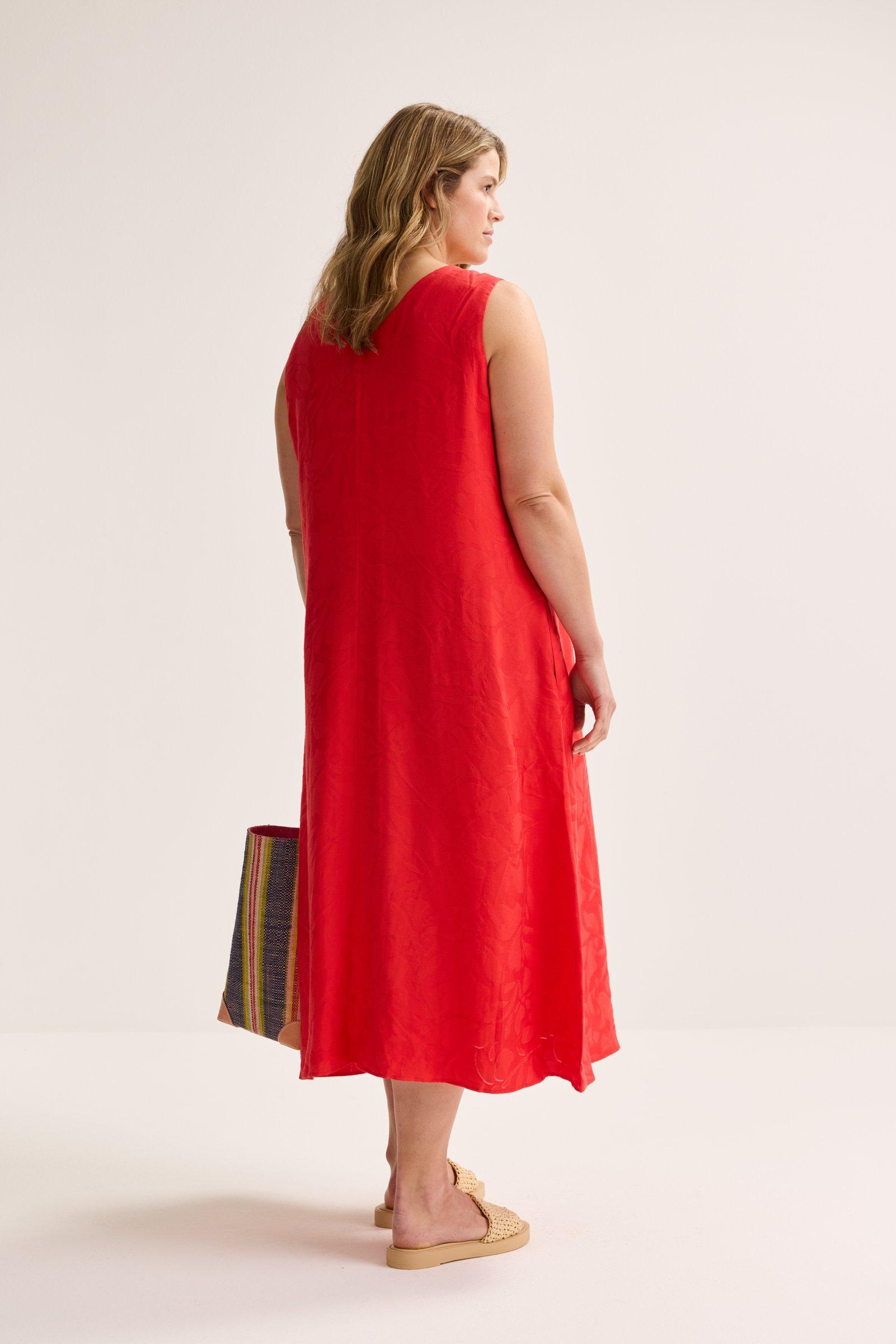 Kleedjes - A-lijnjurk in jacquard viscose