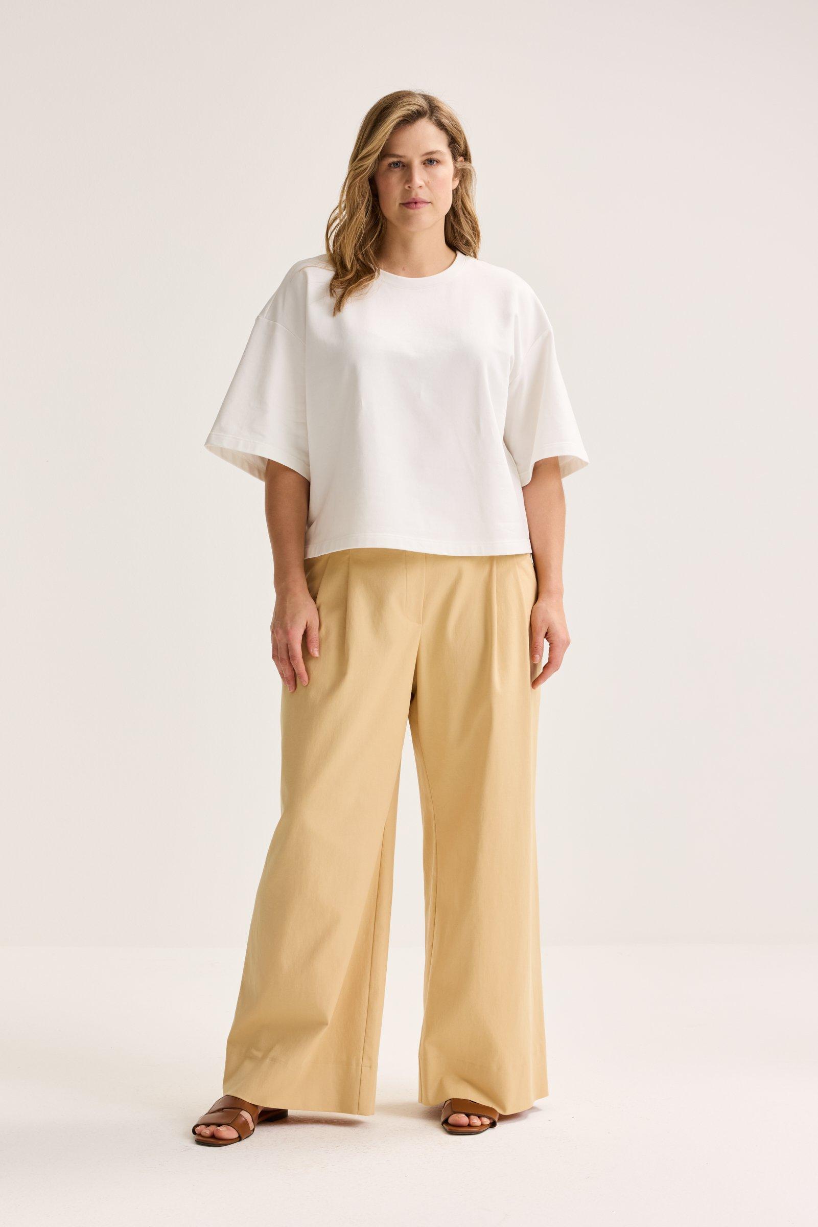 Sweatvest - Boxy T-shirt in sweaterstof