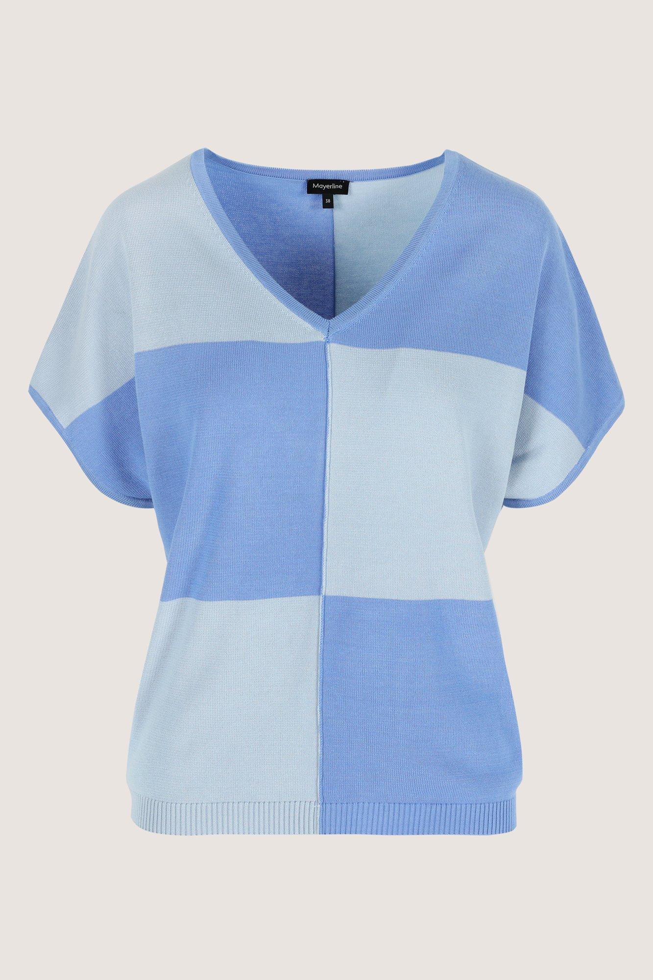 Truien - Colourblocking trui met kapmouwtjes