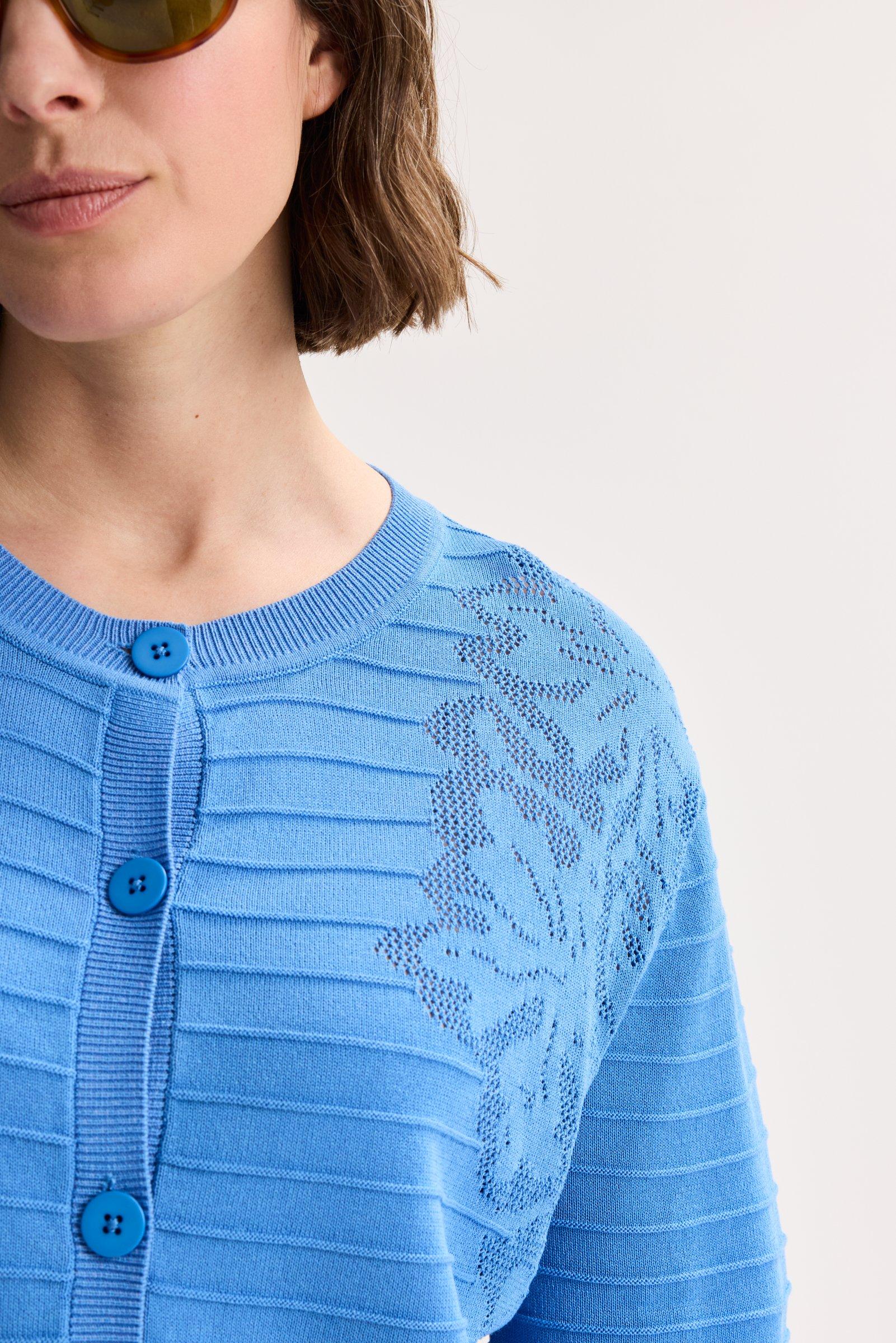 Cardigans - Cardigan ajouré à manches courtes