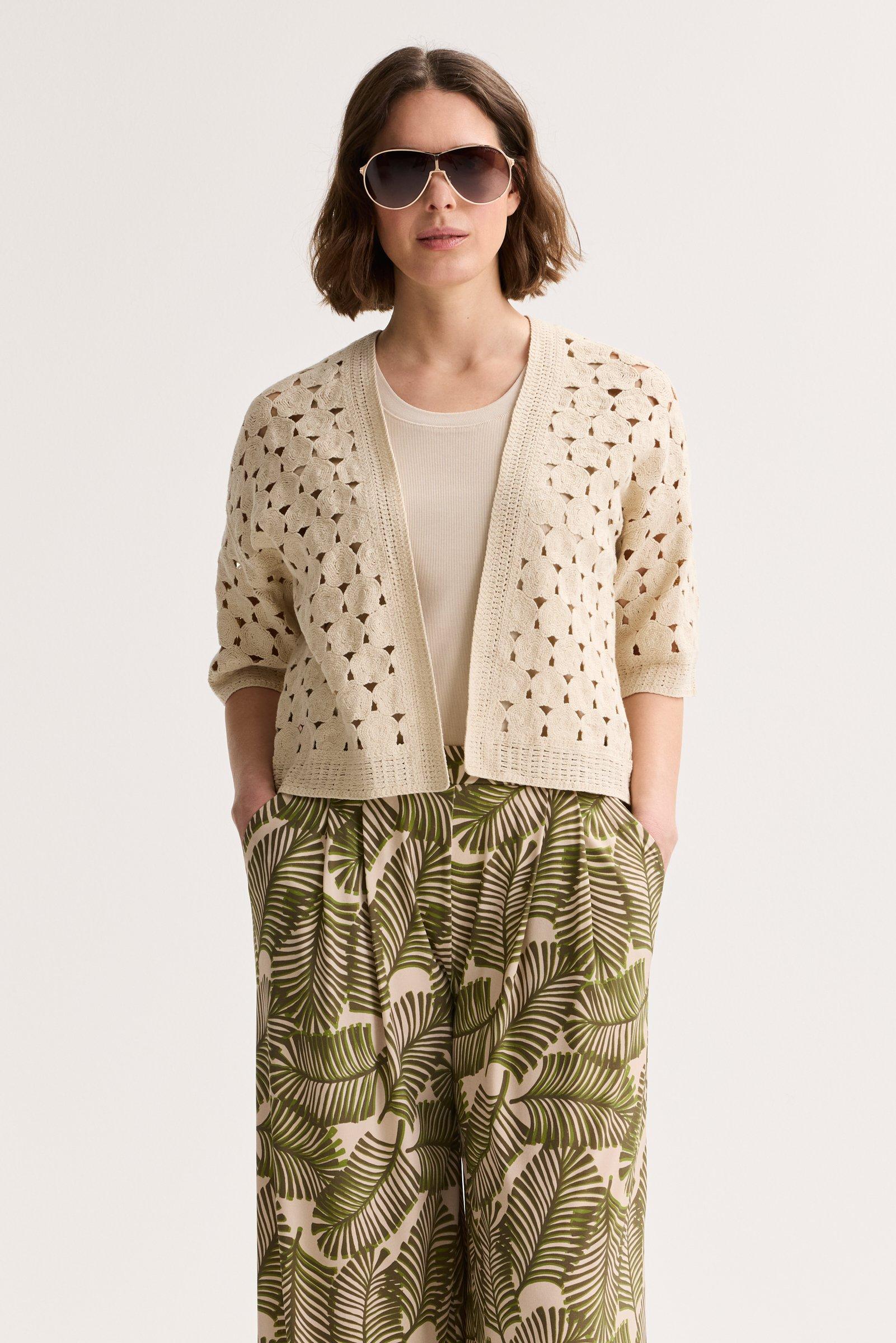 Cardigan court en look crochet - null - ame