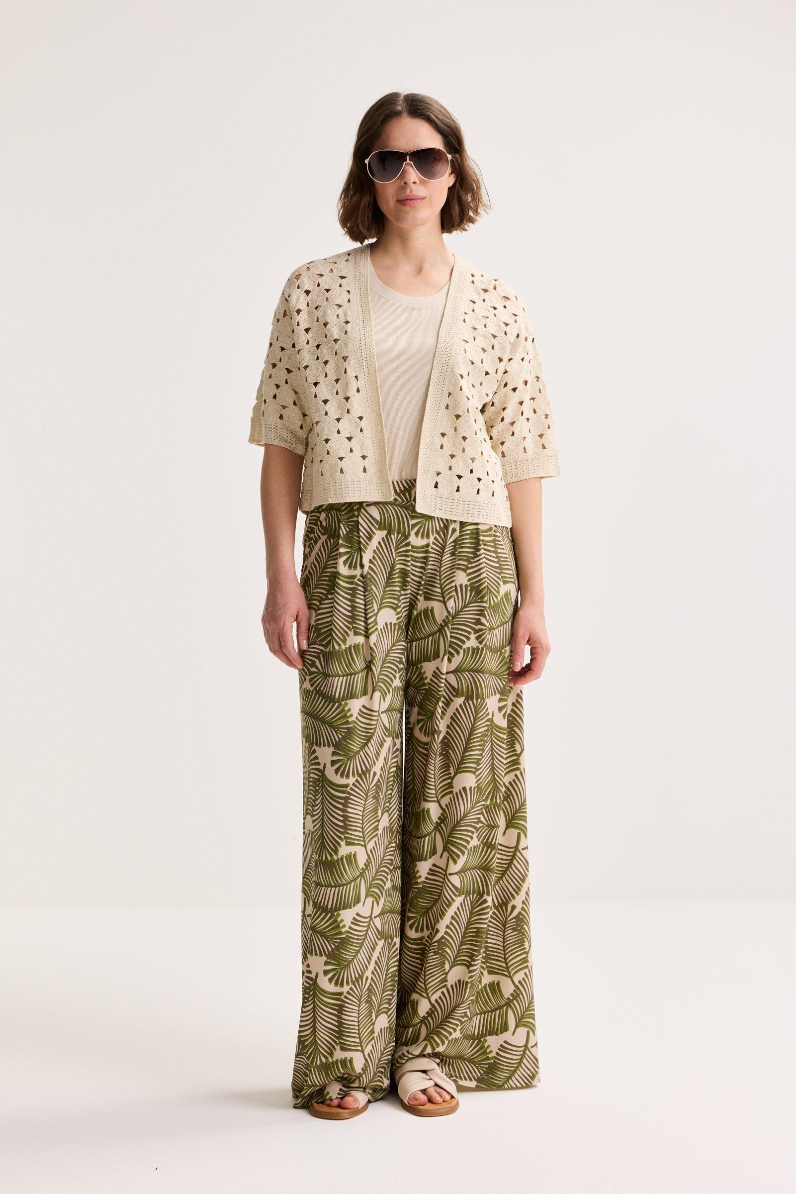 Cardigans - Cardigan court en look crochet