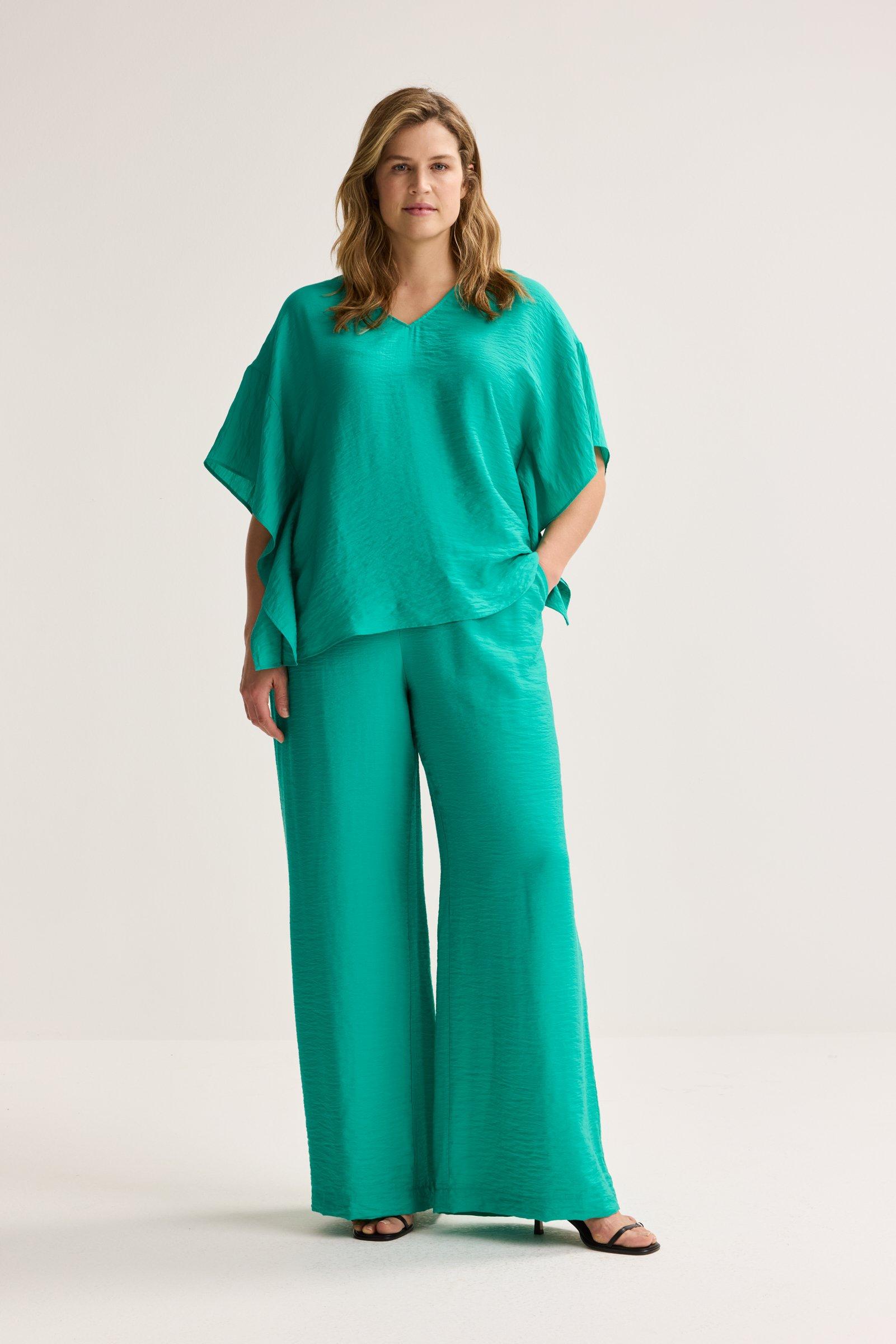 Wijde broek met elastische tailleband