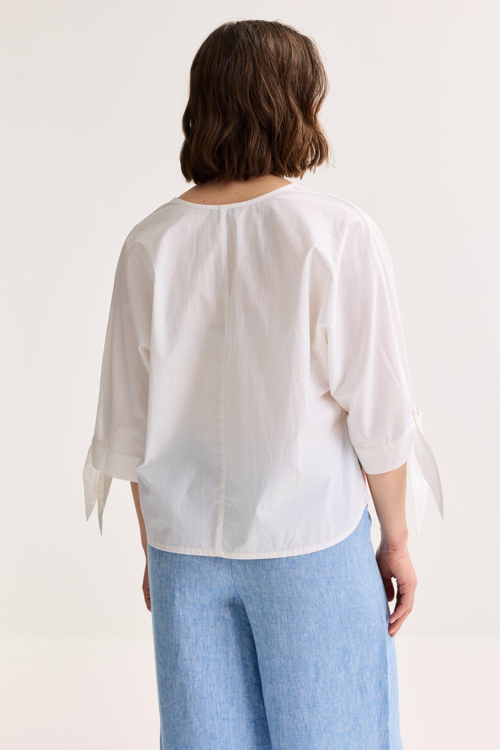Hemden - Vleermuisblouse met handgeschilderde look