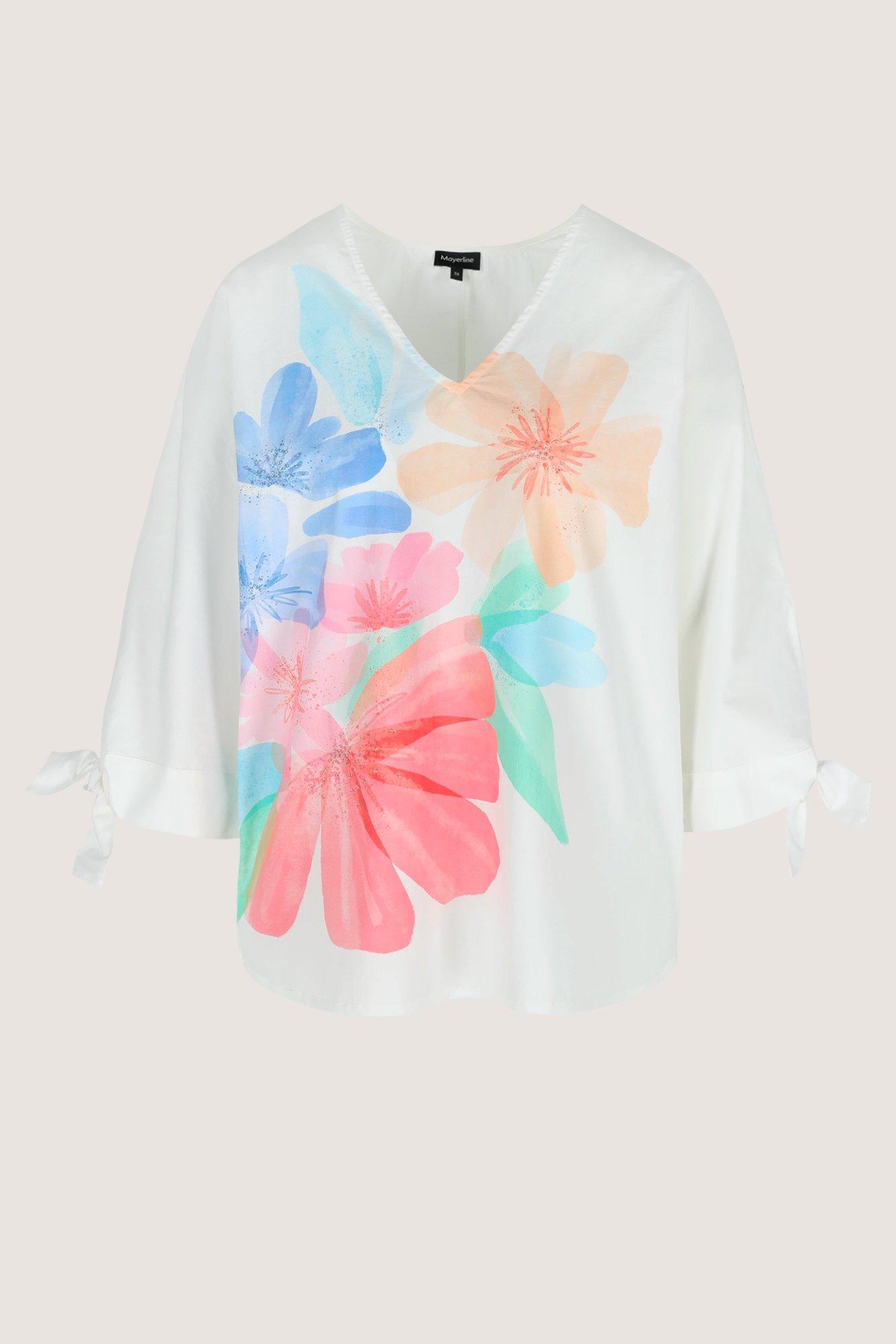 Hemden - Vleermuisblouse met handgeschilderde look