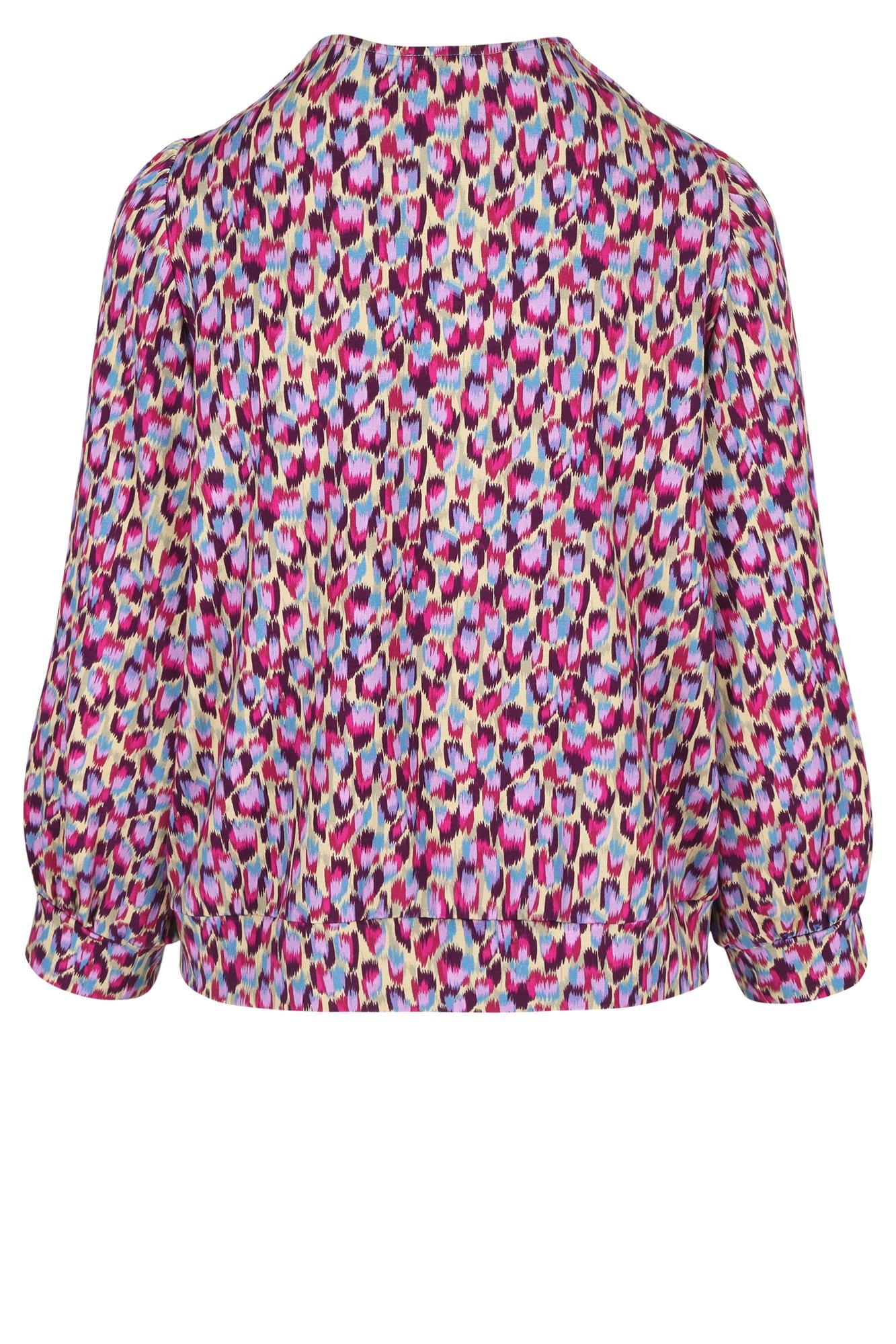 Hemden - Jersey blouse met abstracte print