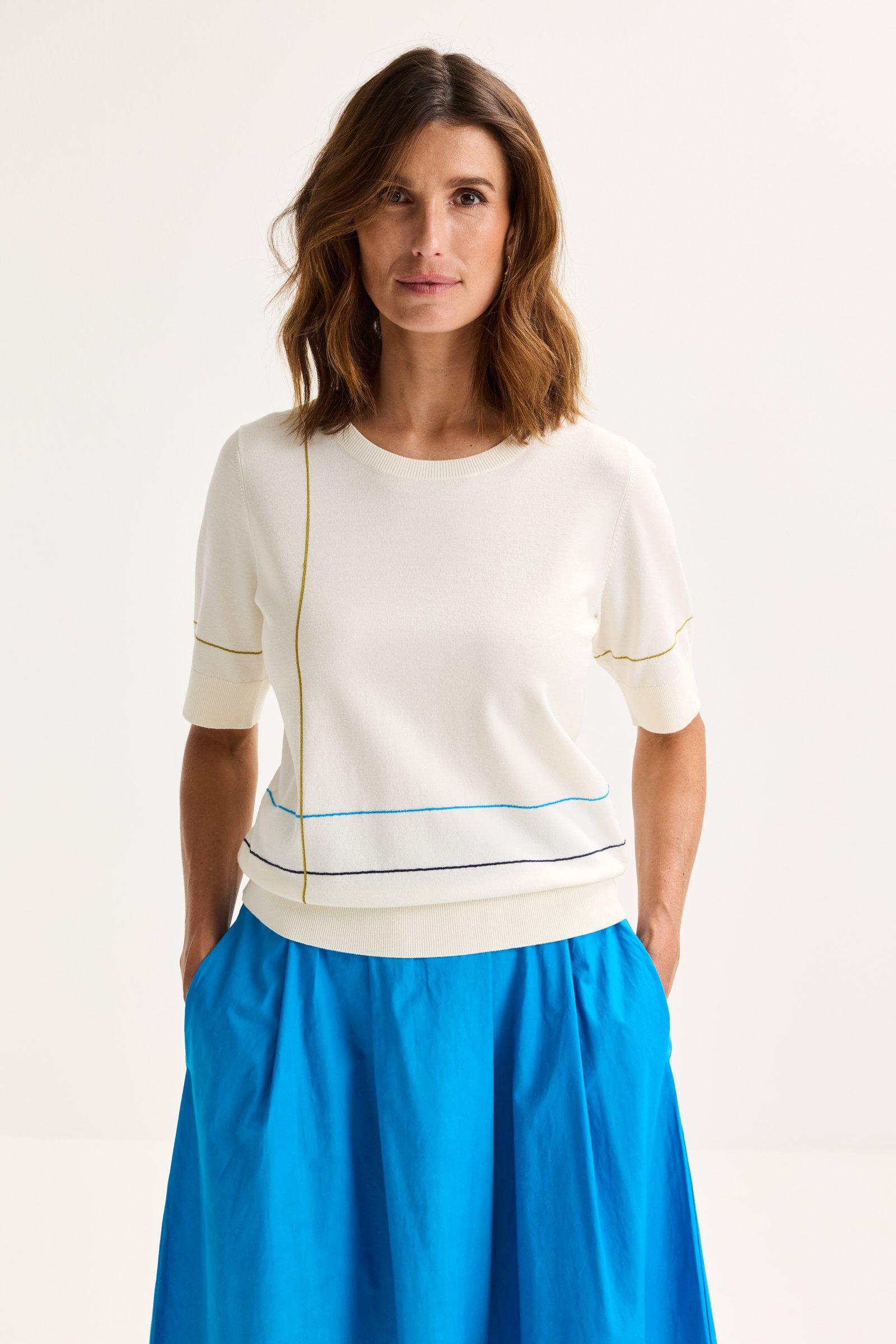 Mayerline Trui Met Abstract Streepmotief