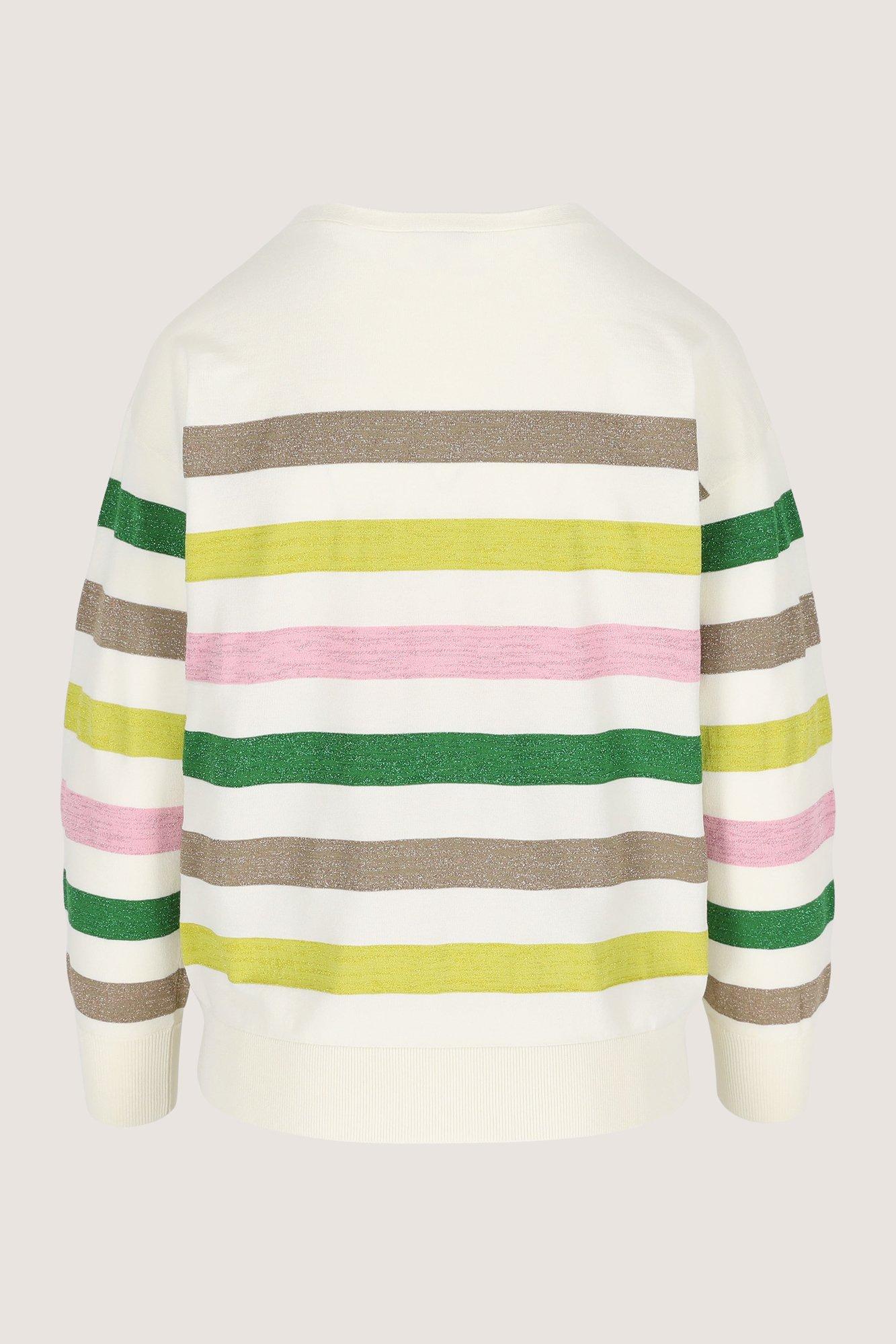 Truien - Trui met ronde hals en lurexstrepen