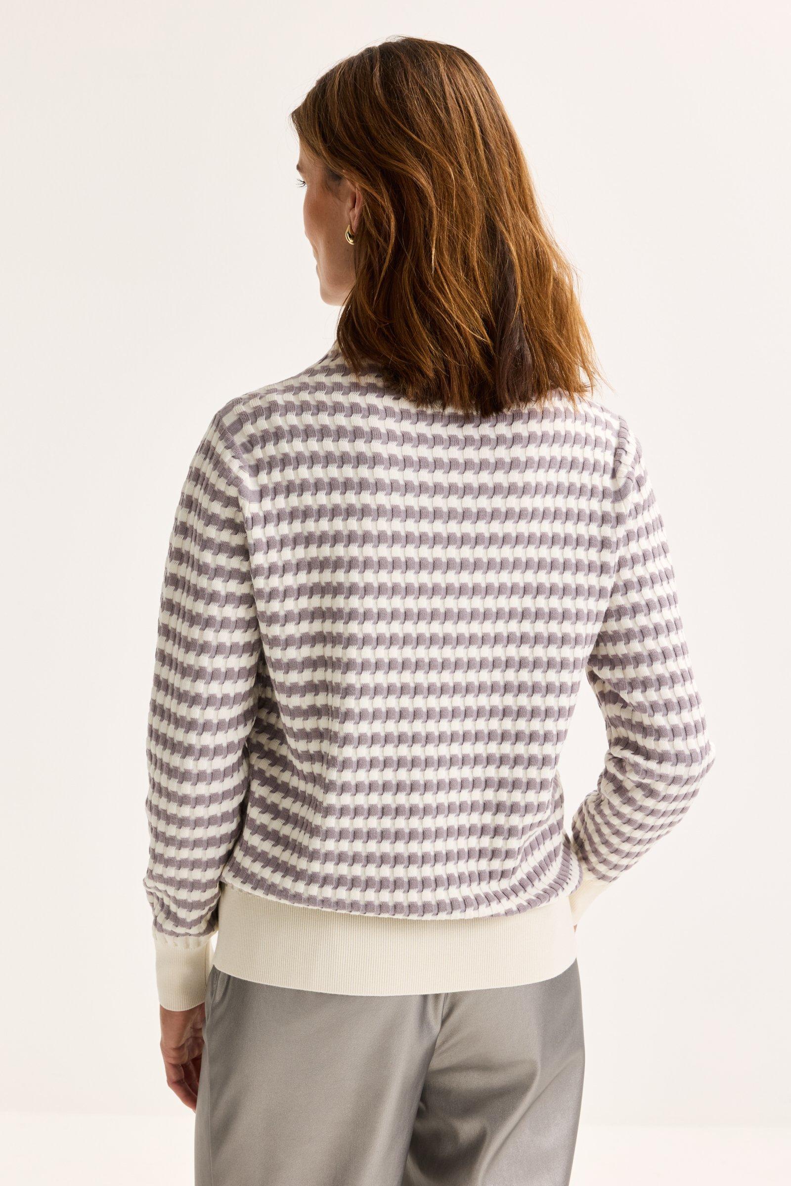 Pulls - Pull à col mantant et motif zigzag